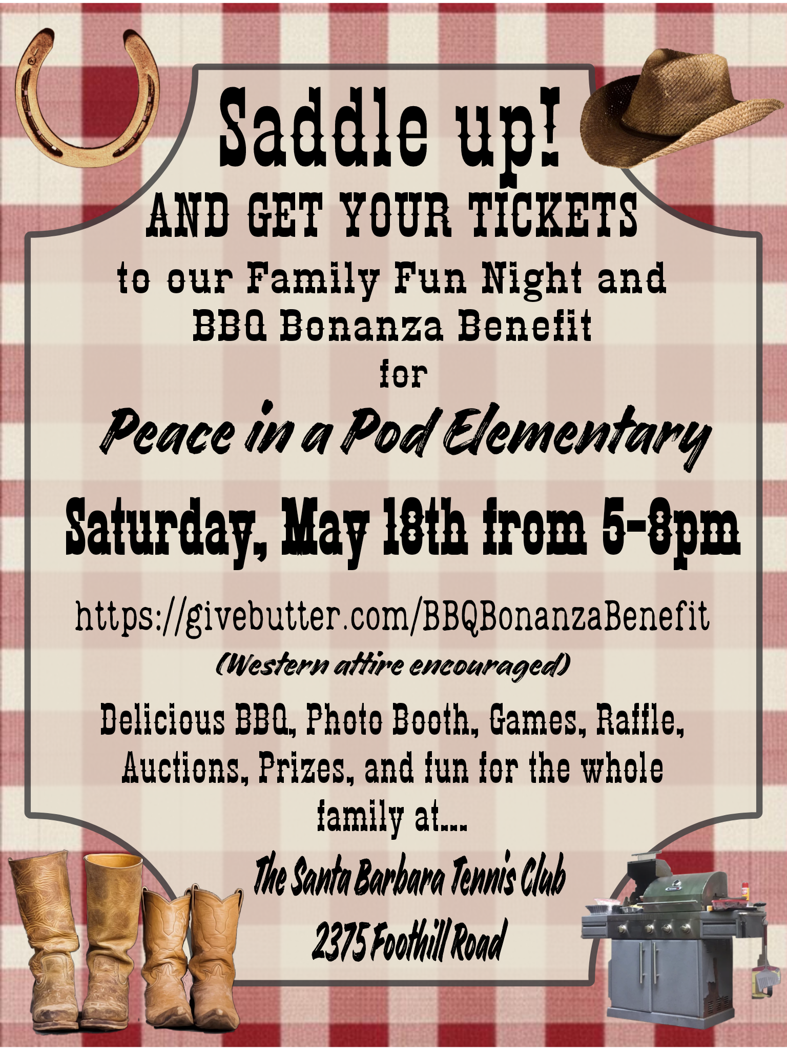 Campaign cover image for Saddle Up! Family Fun Night and BBQ Bonanza Benefit!