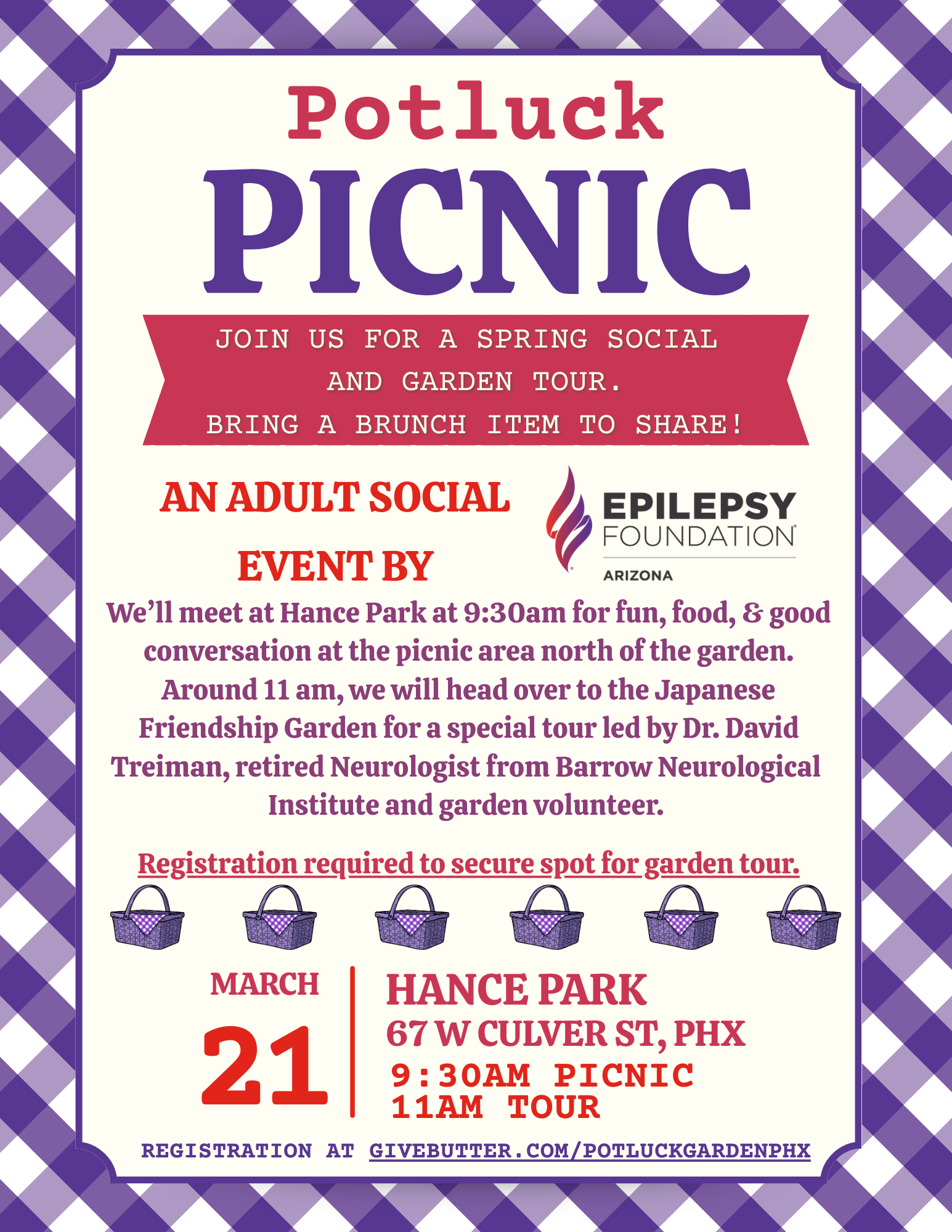 Campaign cover image for Potluck and Japanese Garden Tour PHX 2026