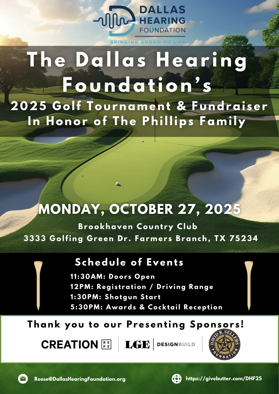 Campaign cover image for DHF's  2025 Golf Tournament