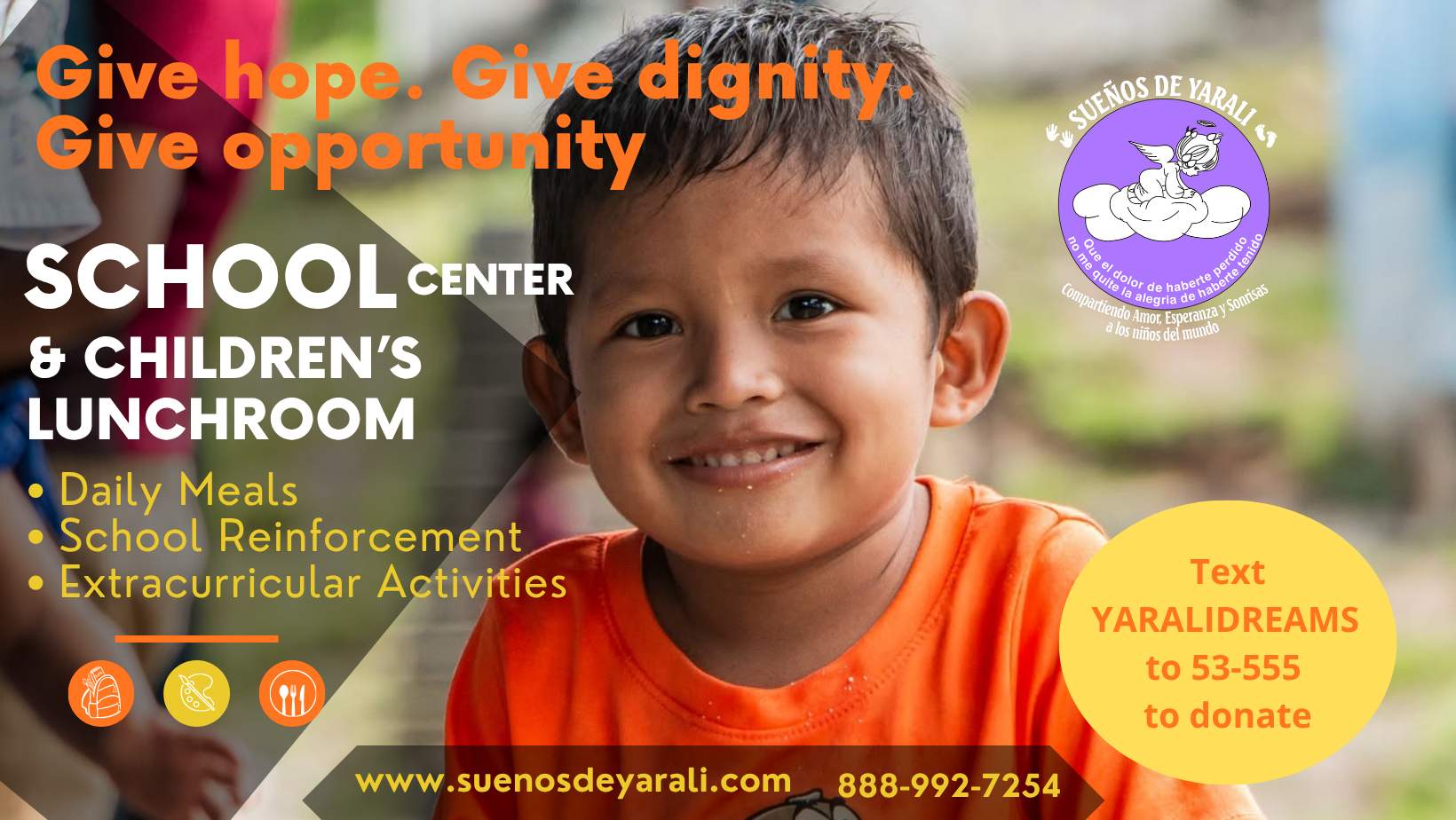 Campaign cover image for Sueños de Yarali School Support Center and Children's Lunchroom Campaign 2026