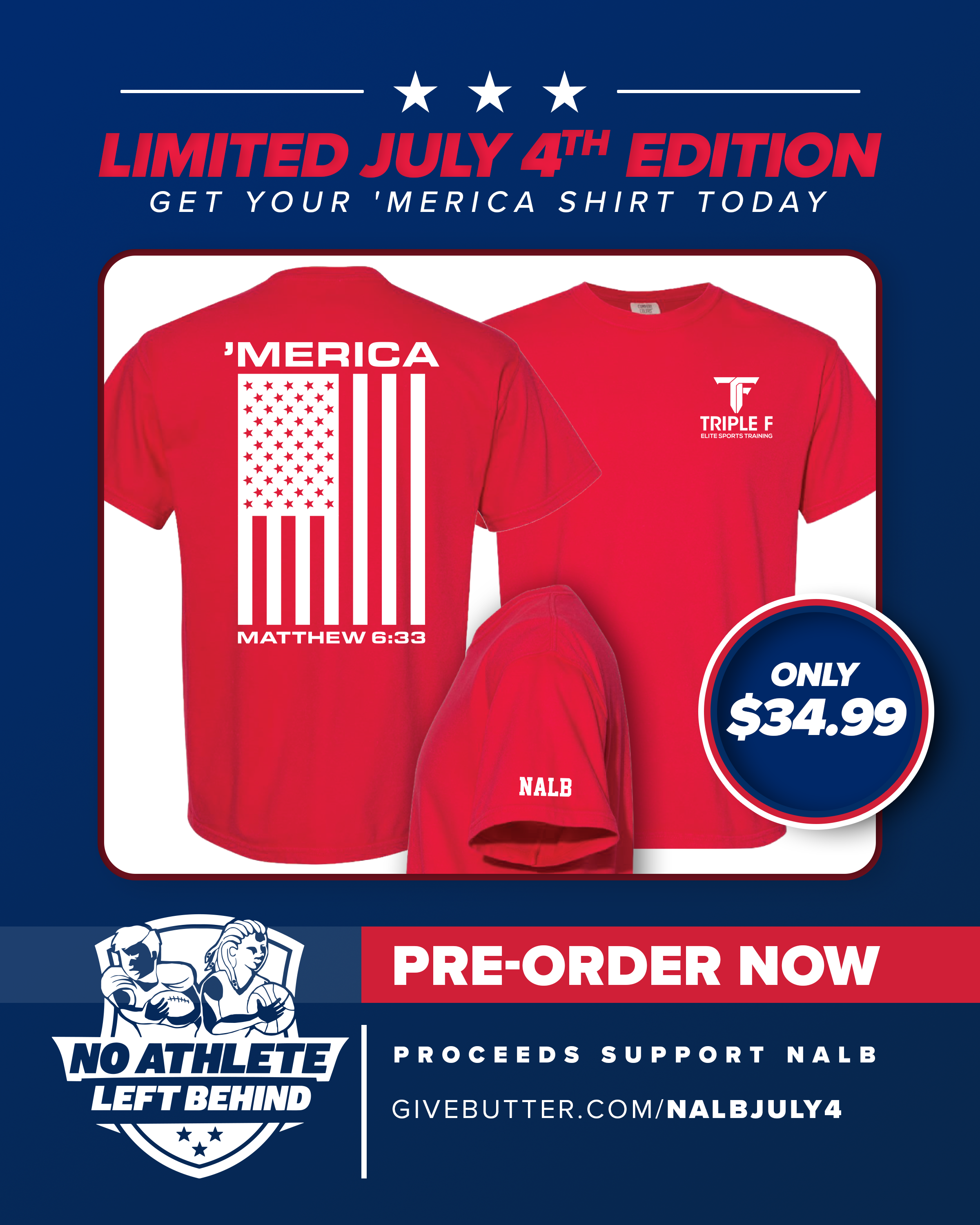 Campaign cover image for NALB July 4 Limited "Merica" Shirt