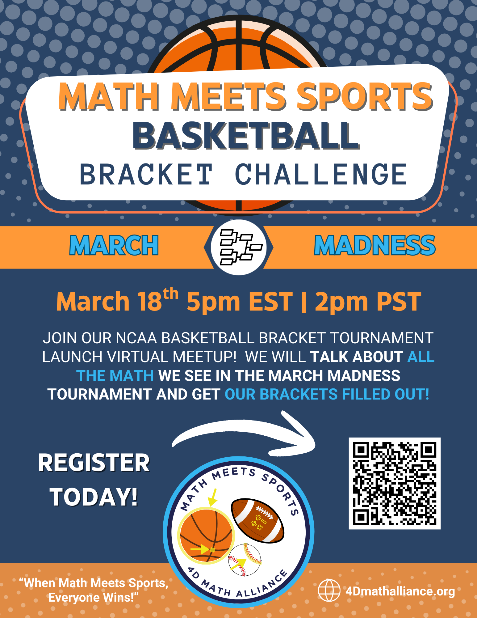 Campaign cover image for Math Madness Basketball Bracket Challenge