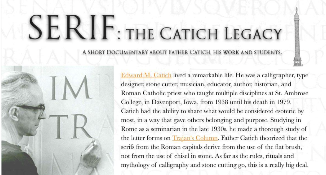 Campaign cover image for Serif: the Catich Legacy