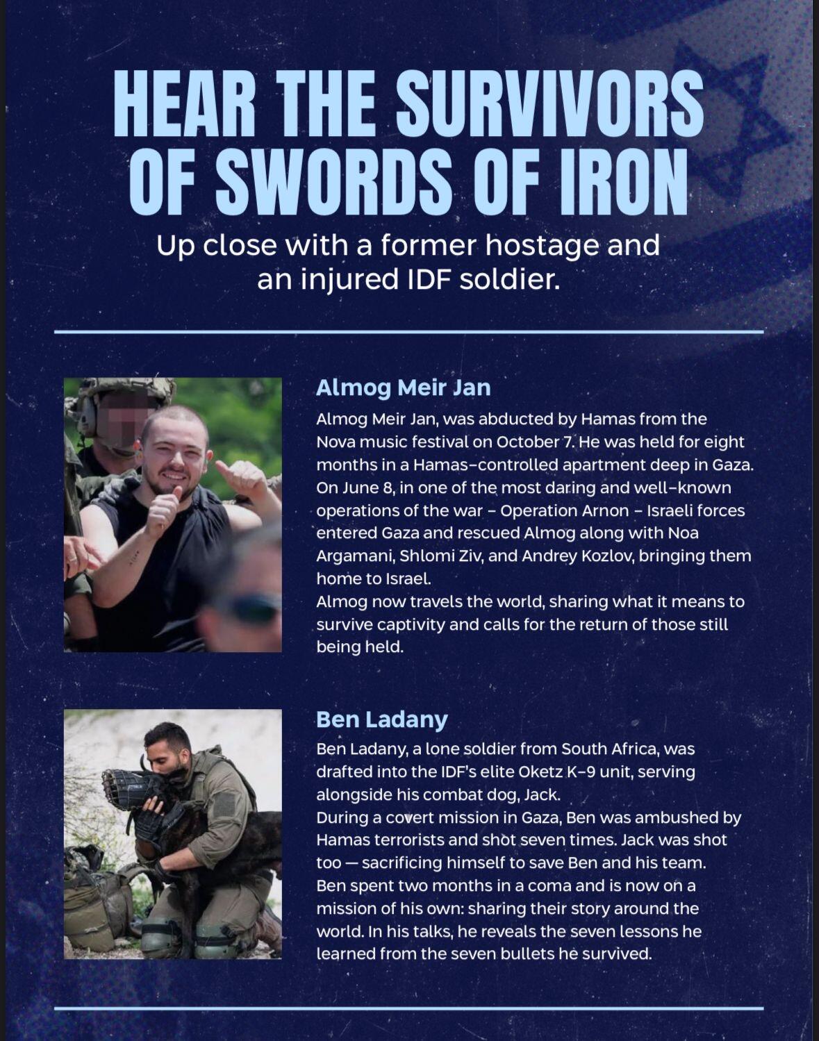 Campaign cover image for Meet the Survivors of Swords of Iron