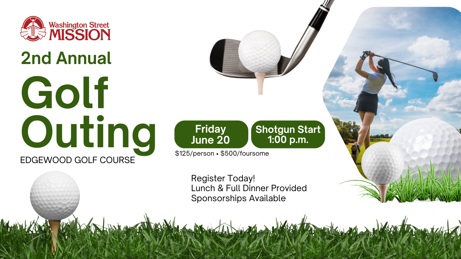 Campaign cover image for Washington Street Mission 2nd Annual Golf Outing