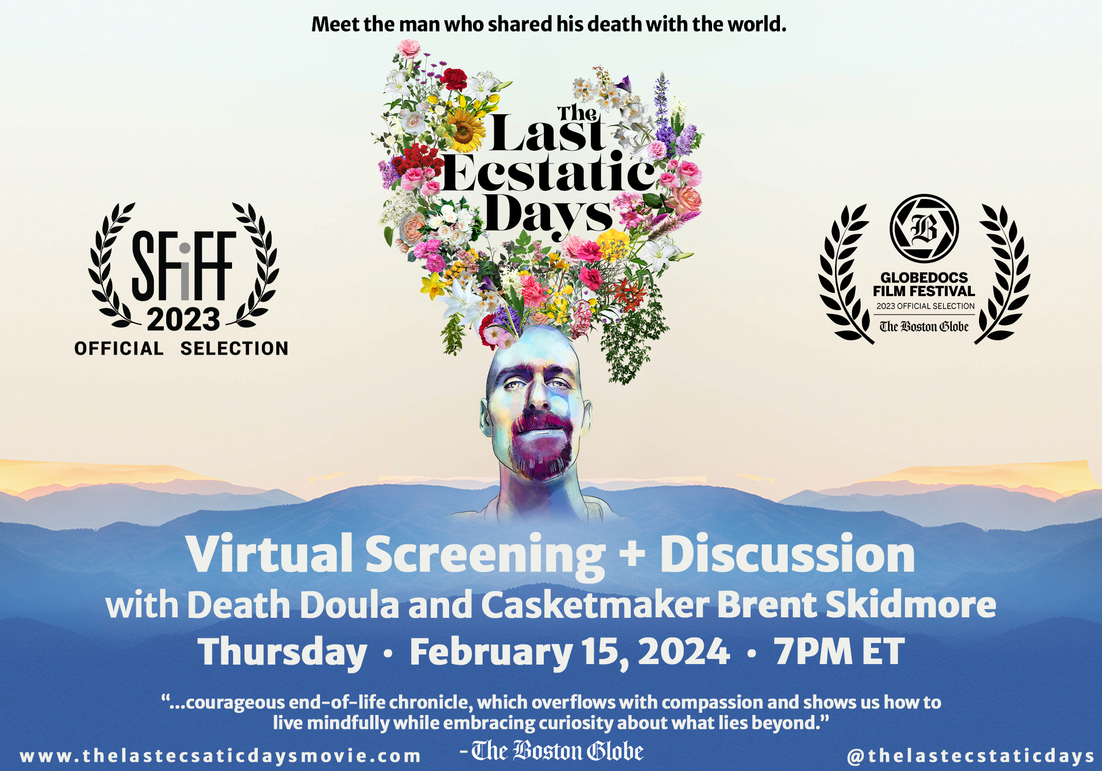 Campaign cover image for A Virtual Screening of "The Last Ecstatic Days" with Death Doula and Casketmaker Brent Skidmore