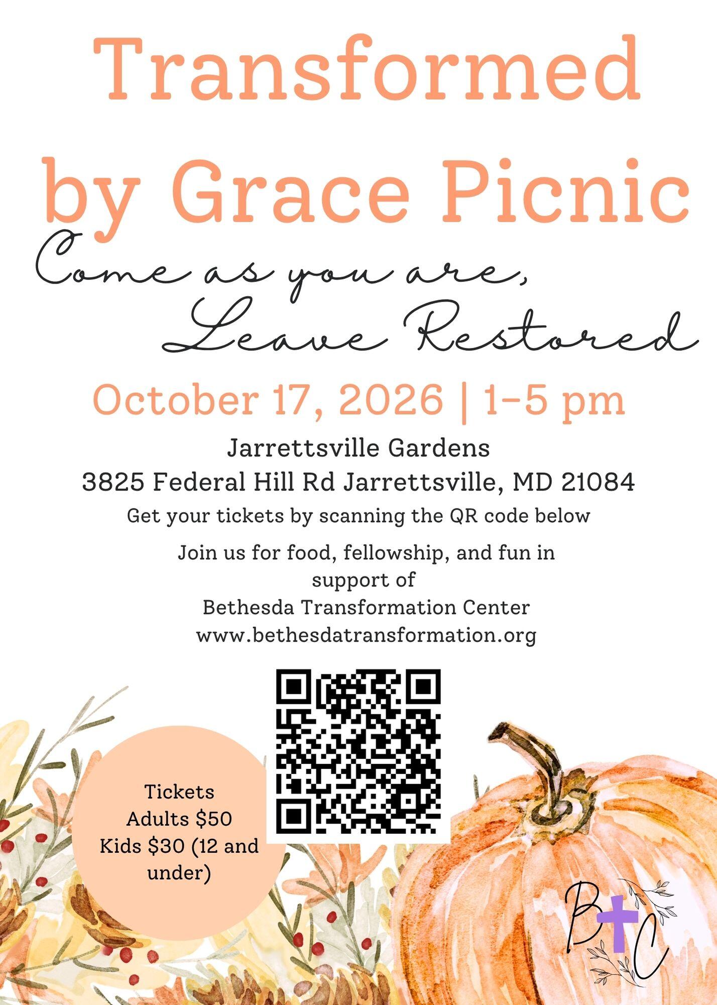Campaign cover image for 2nd Annual Transformed by Grace Picnic