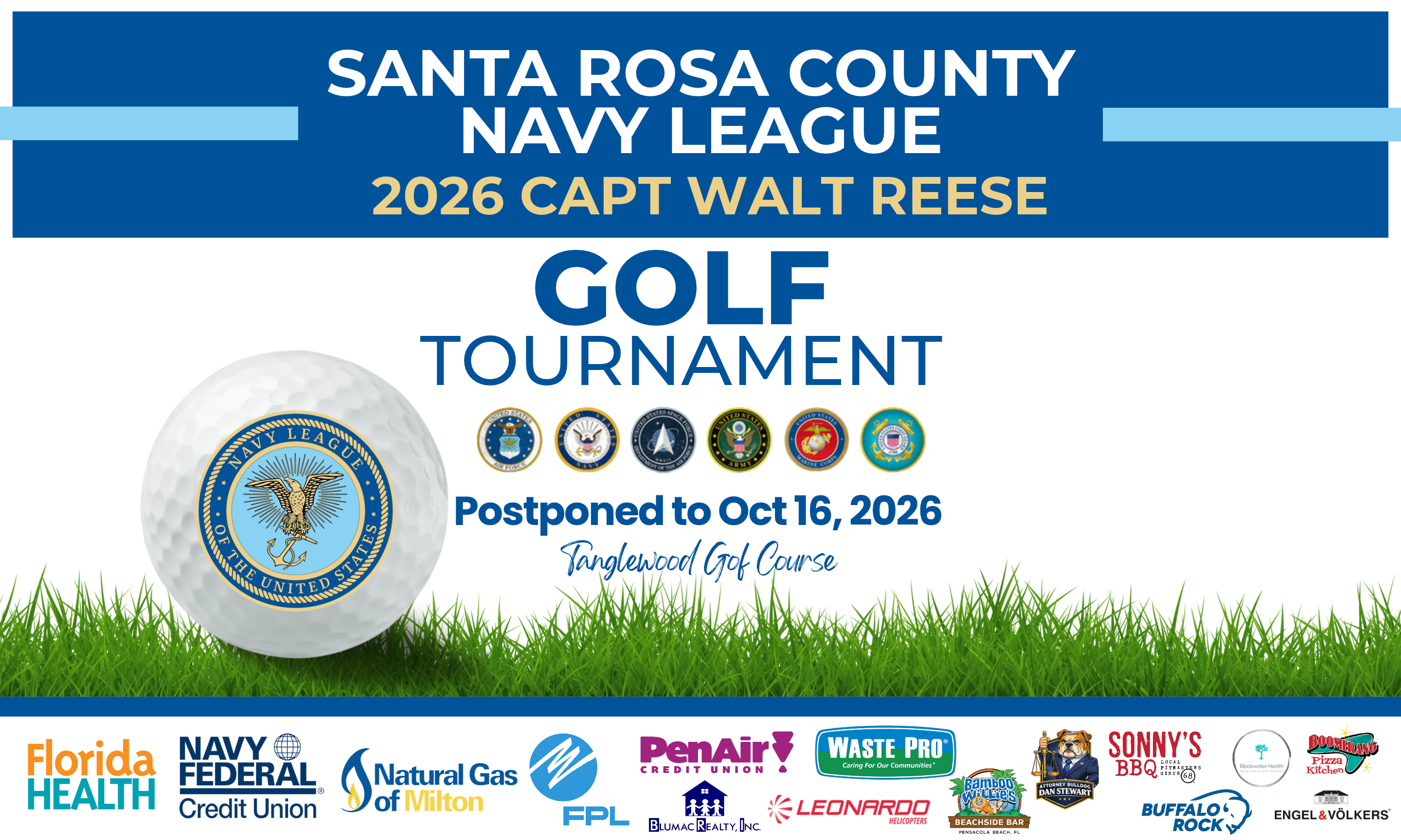 Campaign cover image for 2026 SRC Navy League, CAPT Walt Reese Golf Tournament