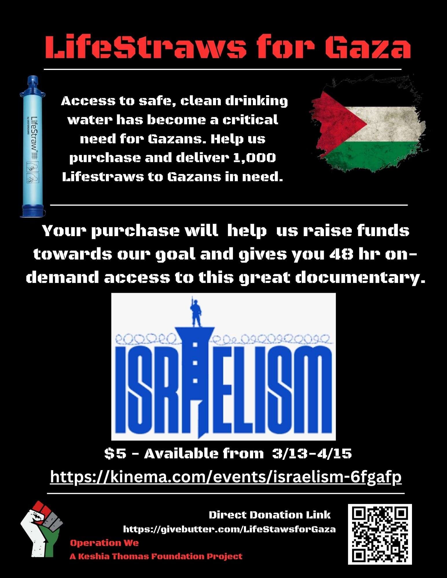 Campaign cover image for LifeStraws for Gaza