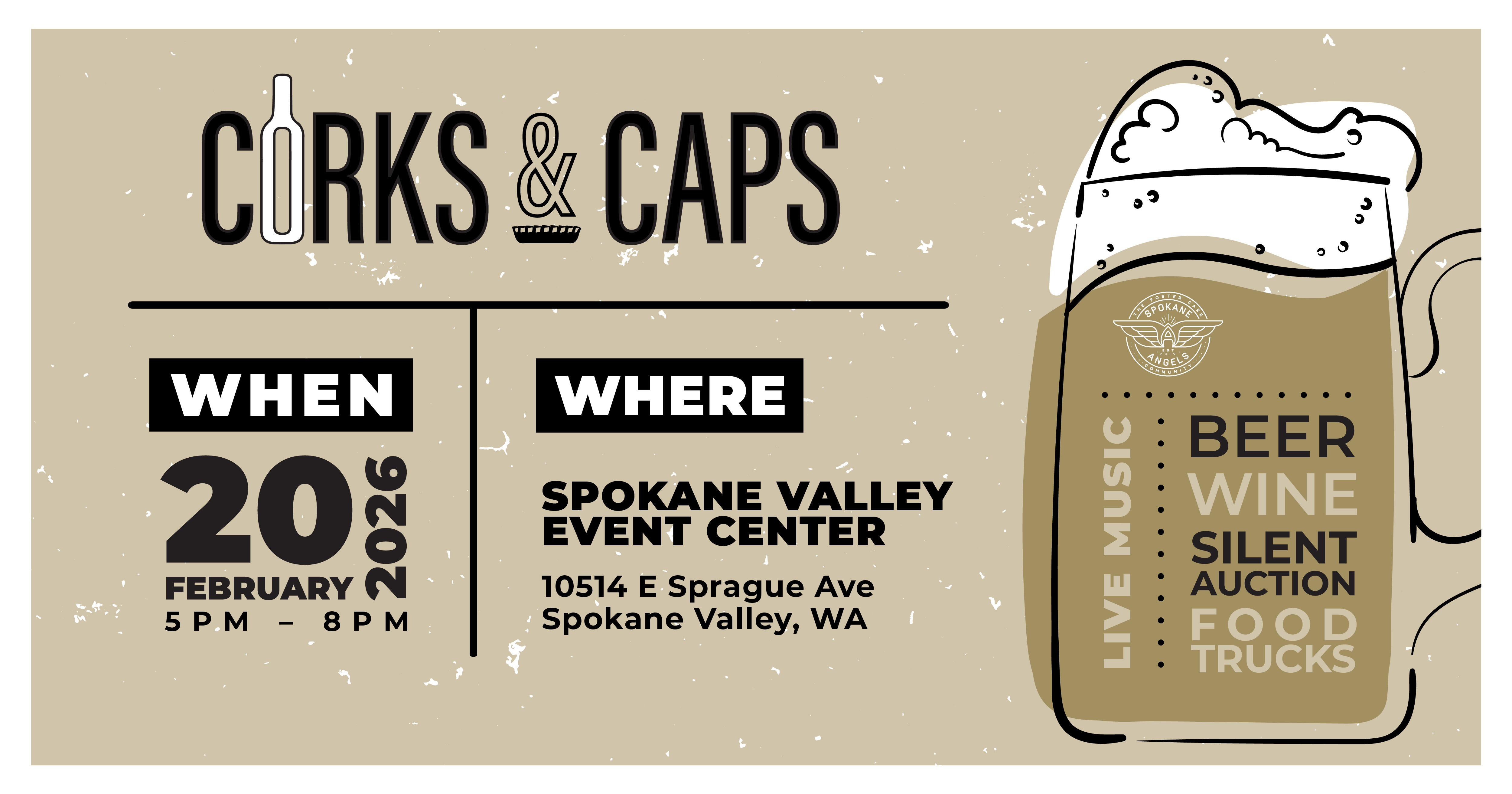 Campaign cover image for Corks & Caps 2026 - Spokane Valley Event Center