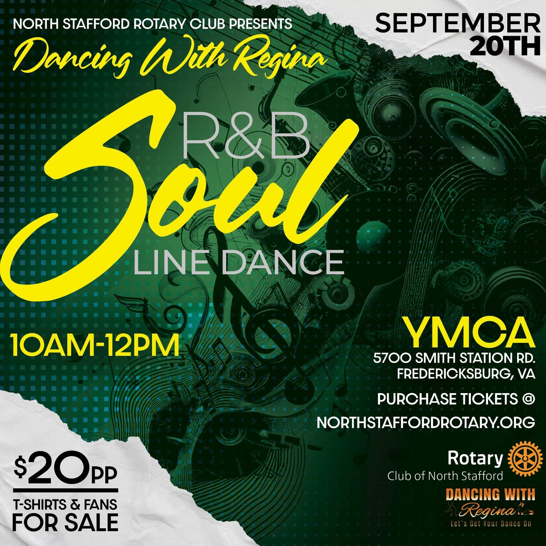 Campaign cover image for North Stafford Rotary Club Presents  Dancing with Regina, R&B Soul Line Dance