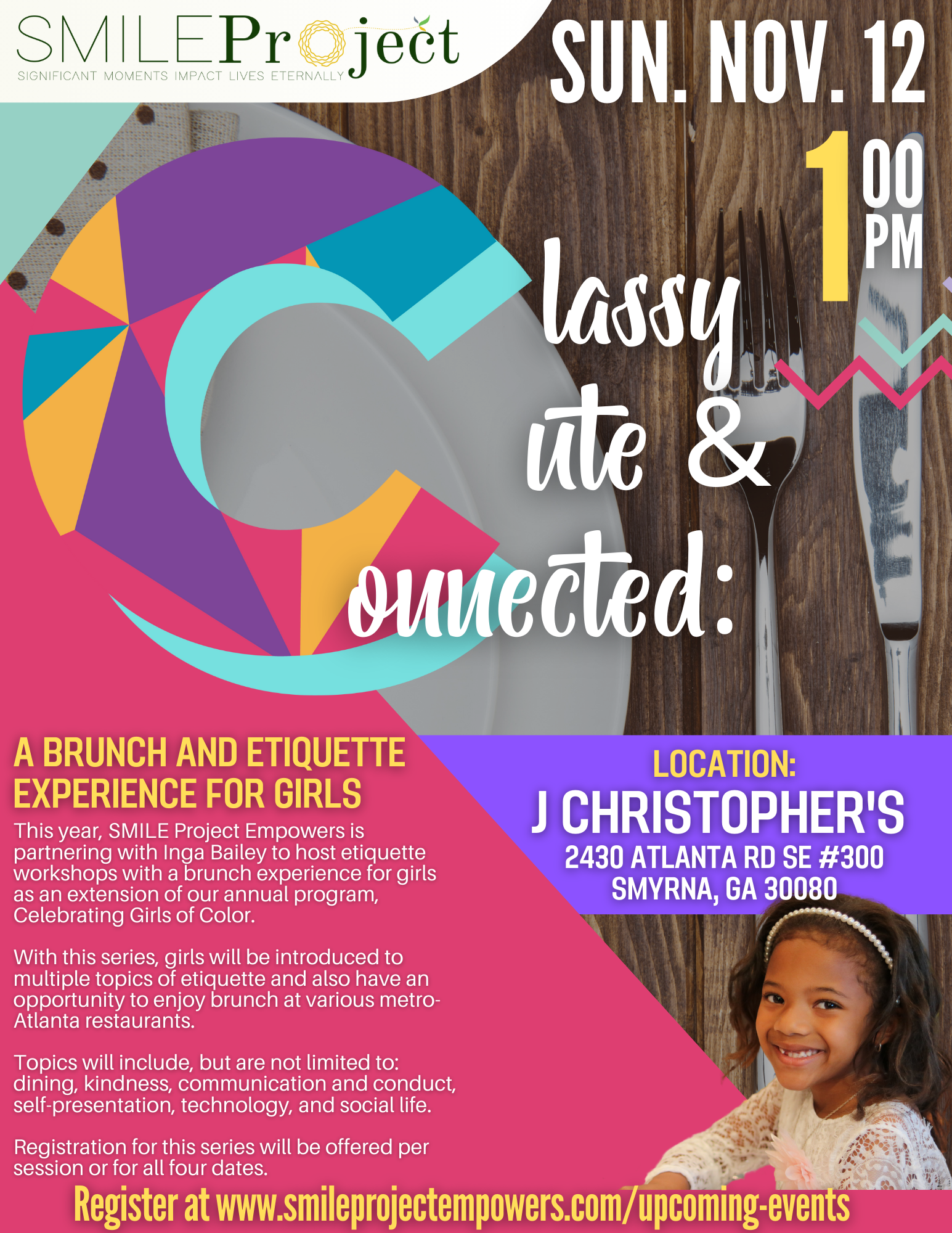 Campaign cover image for Etiquette and Brunch for girls