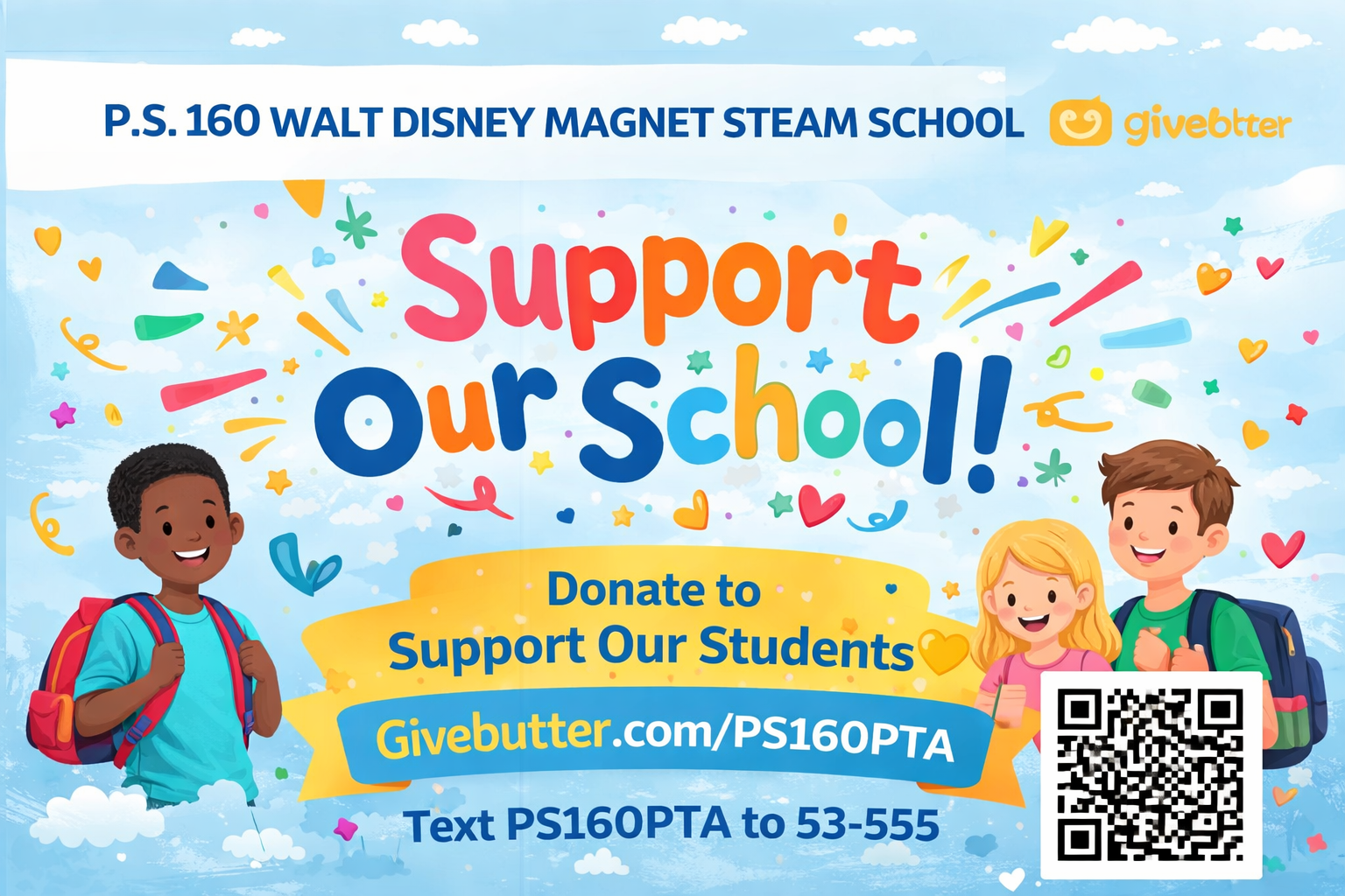 Campaign cover image for P.S. 160 PTA General Donation Fund