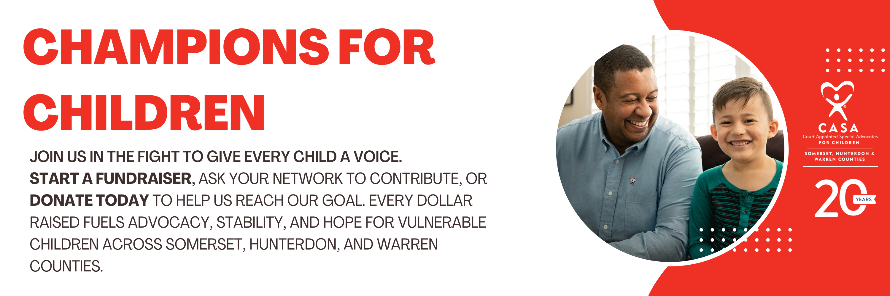 Campaign cover image for Champions for Children: 20 Years of Advocacy