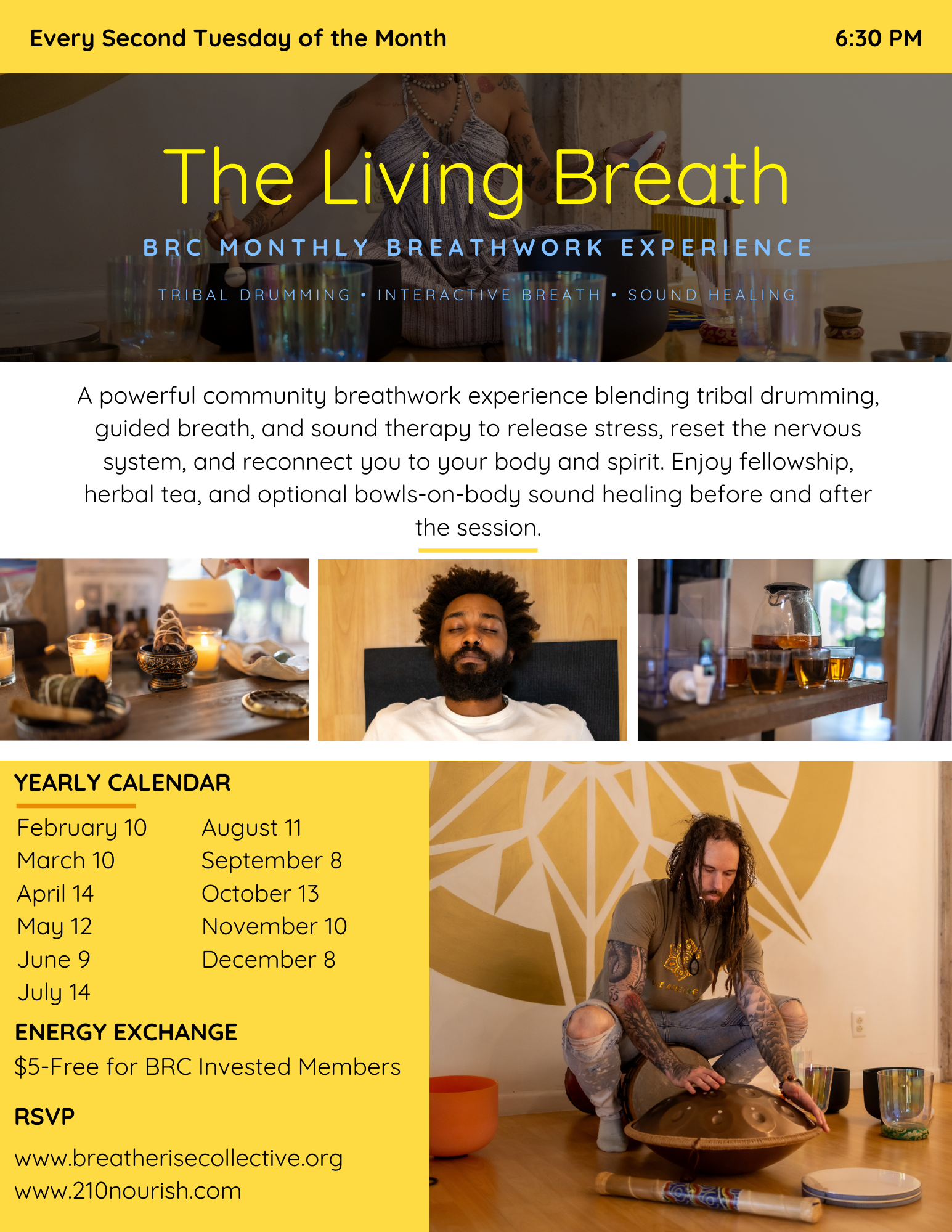 Campaign cover image for The Living Breath: BRC Monthly Breathwork Experience
