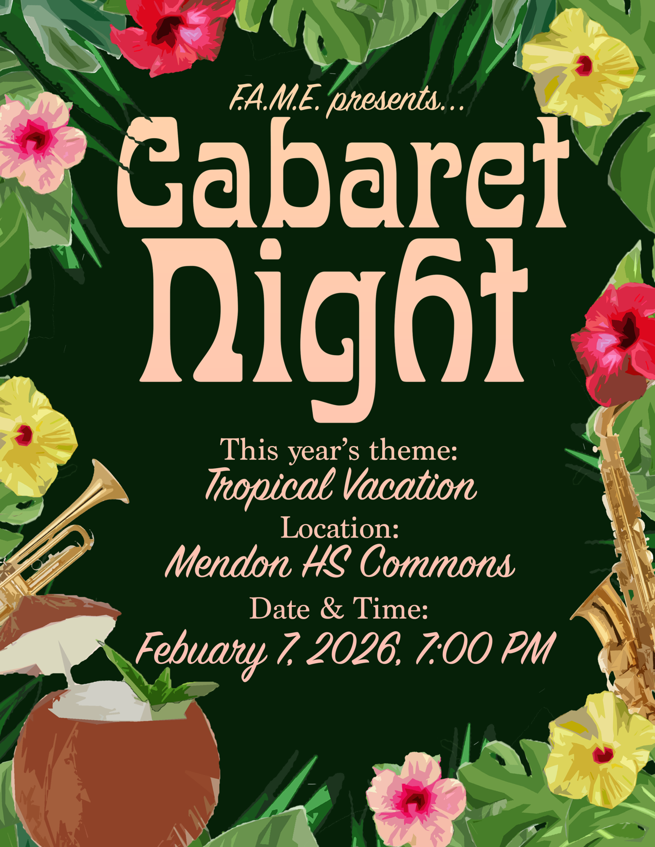 Campaign cover image for 2026 Mendon FAME Cabaret