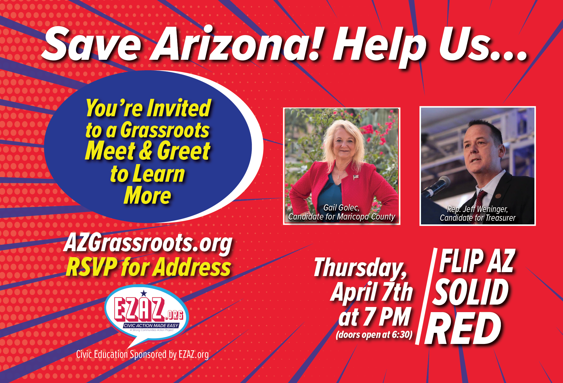 Campaign cover image for AZ Grassroots Meet & Greet - April 7th