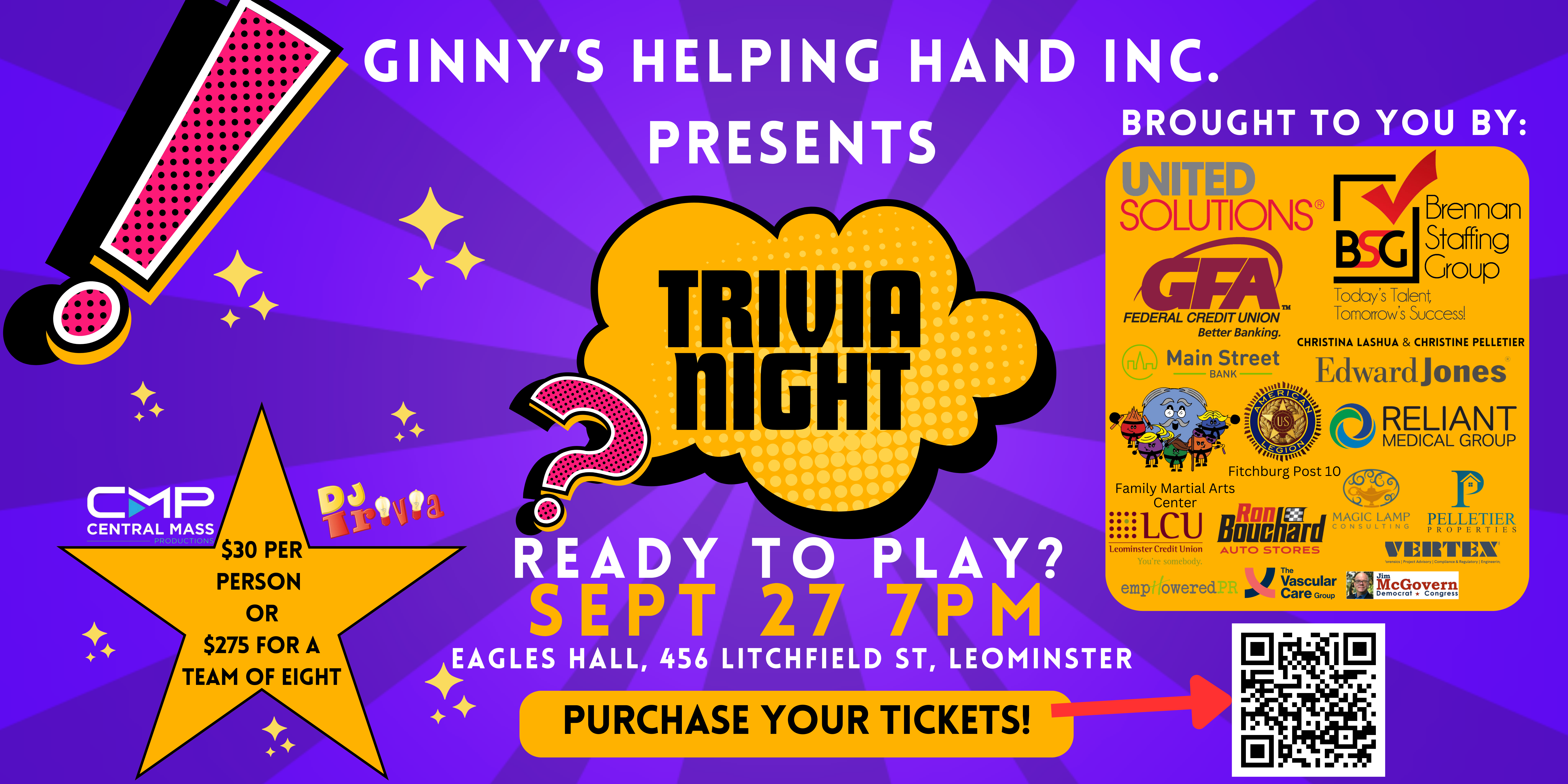 Campaign cover image for Ginny's 2024 Trivia Night Fundraiser