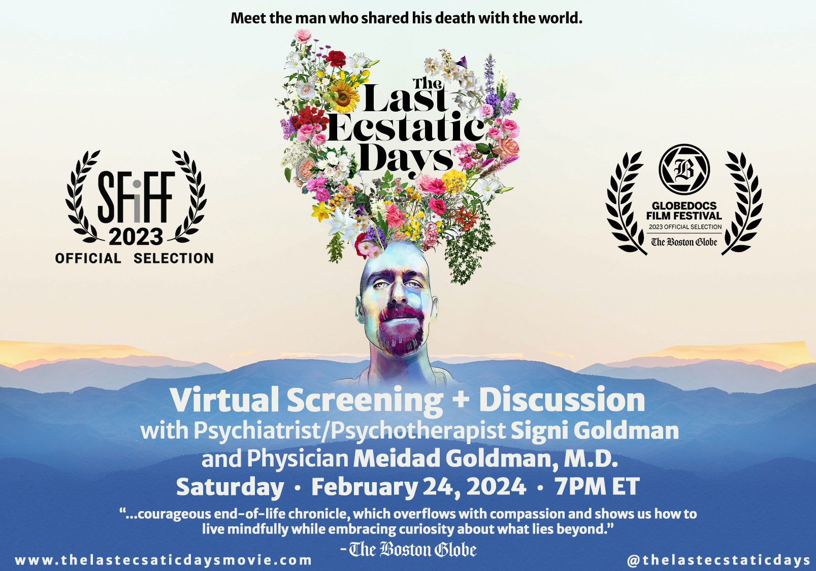 Campaign cover image for A Virtual Screening of "The Last Ecstatic Days" with Psychedelic Medicine Practitioners Drs. Signi & Meidad Goldman from the Living Medicine Institute
