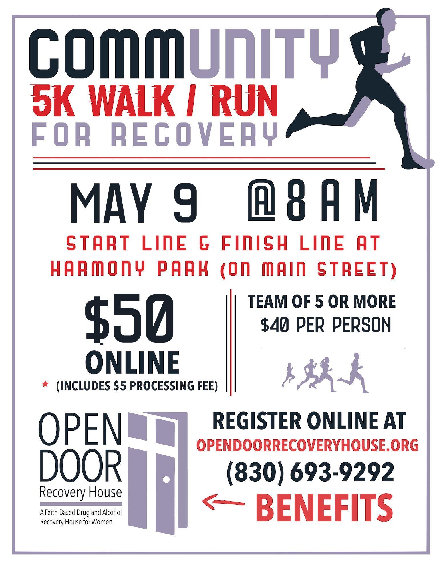 Campaign cover image for 2026 CommUNITY 5K Walk/Run For Recovery