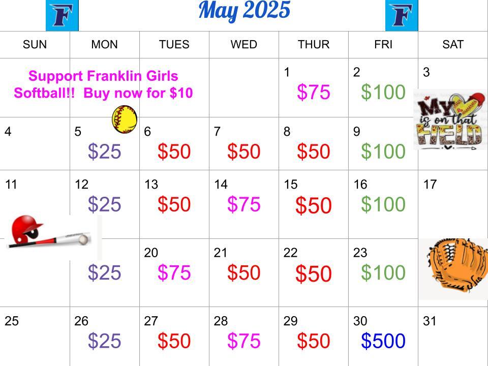 Campaign cover image for FGSA 2025 Calendar Raffle