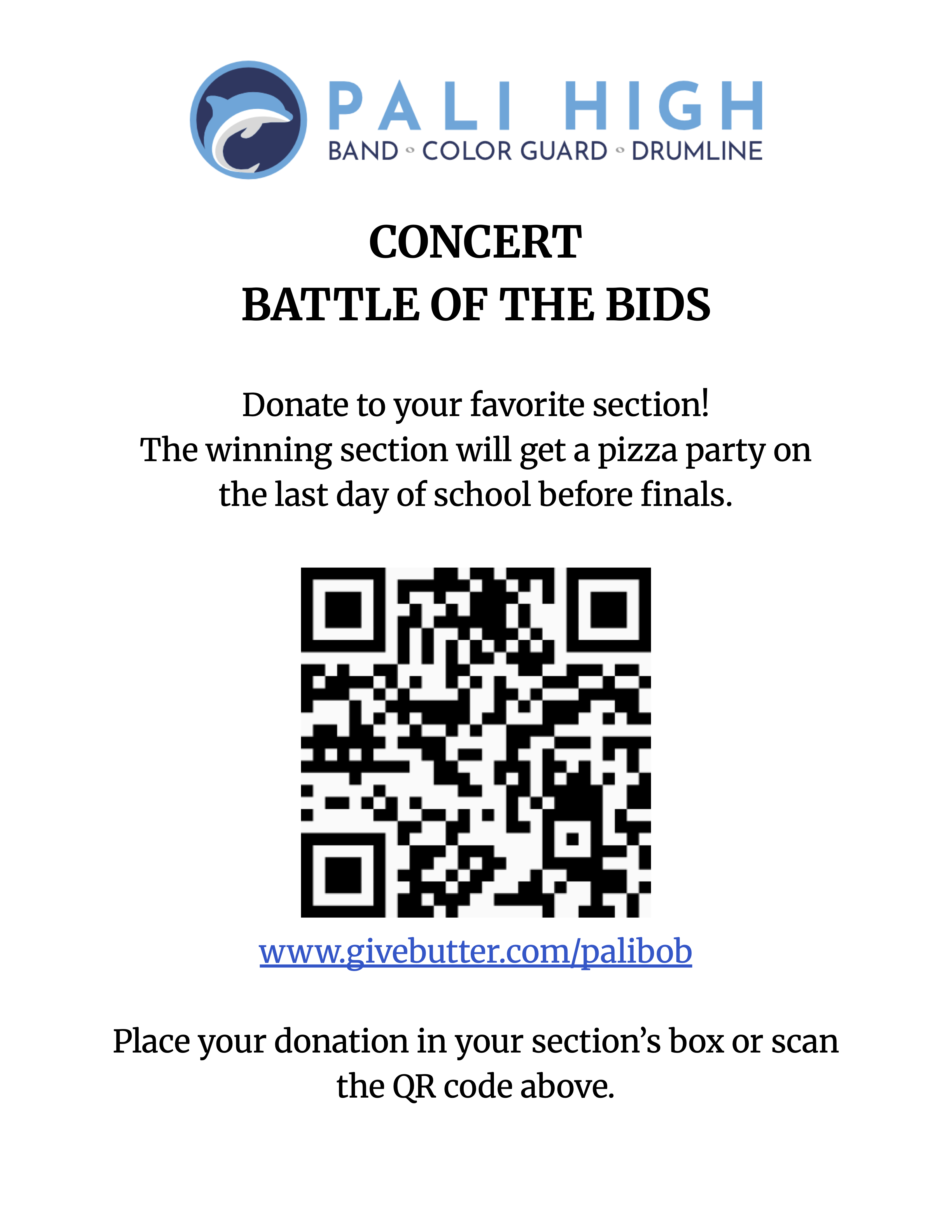 Campaign cover image for Pali Band Concert - Battle of the Bids!