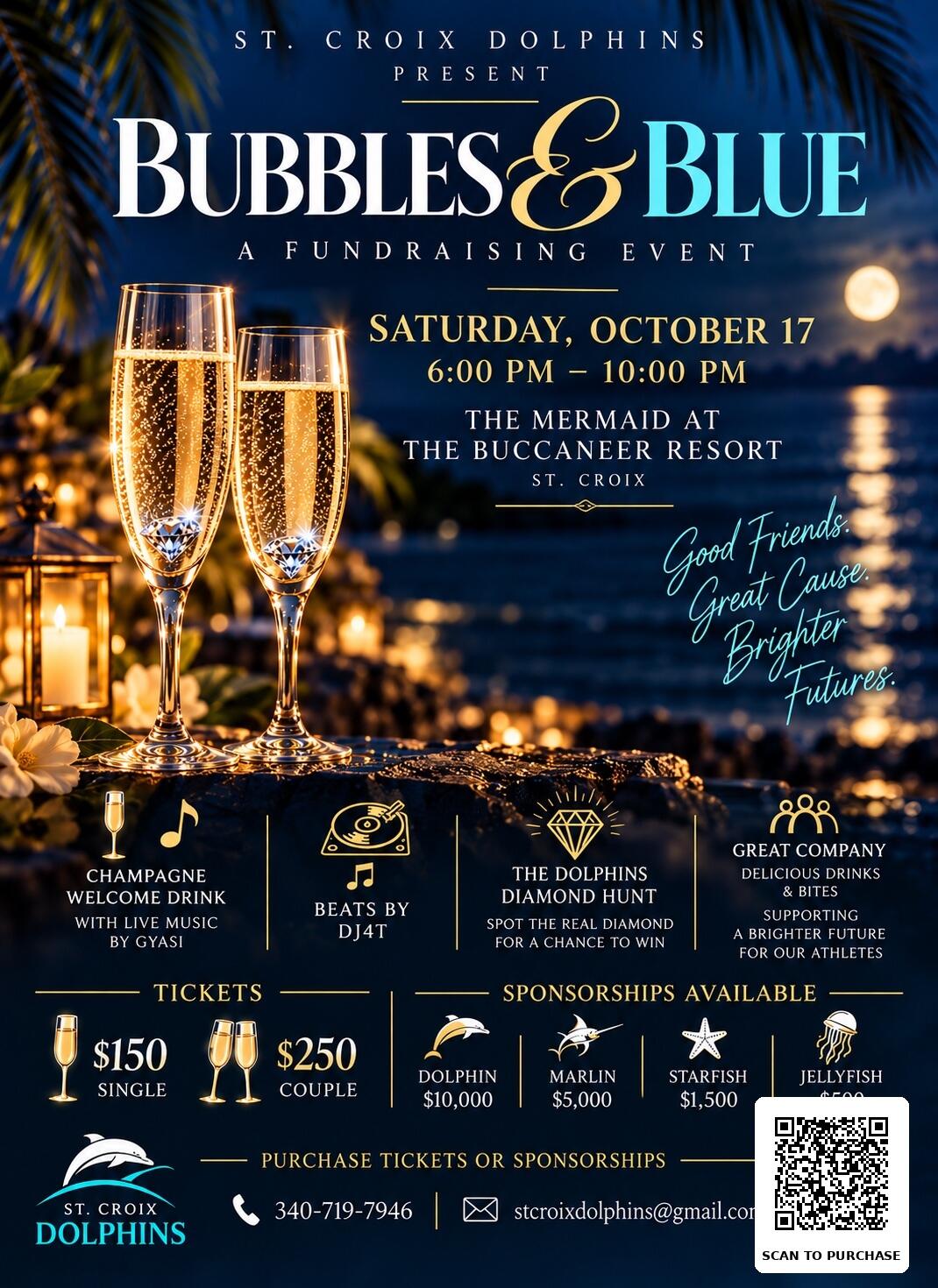 Campaign cover image for Bubbles & Blue " A Sea-Sational Soiree"