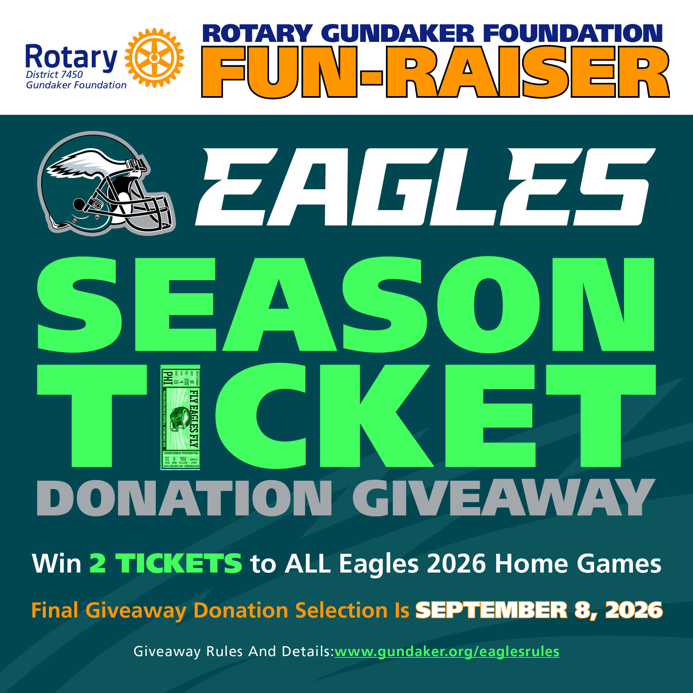 Campaign cover image for Donation raffle - Eagle's '26-'27 season tickets