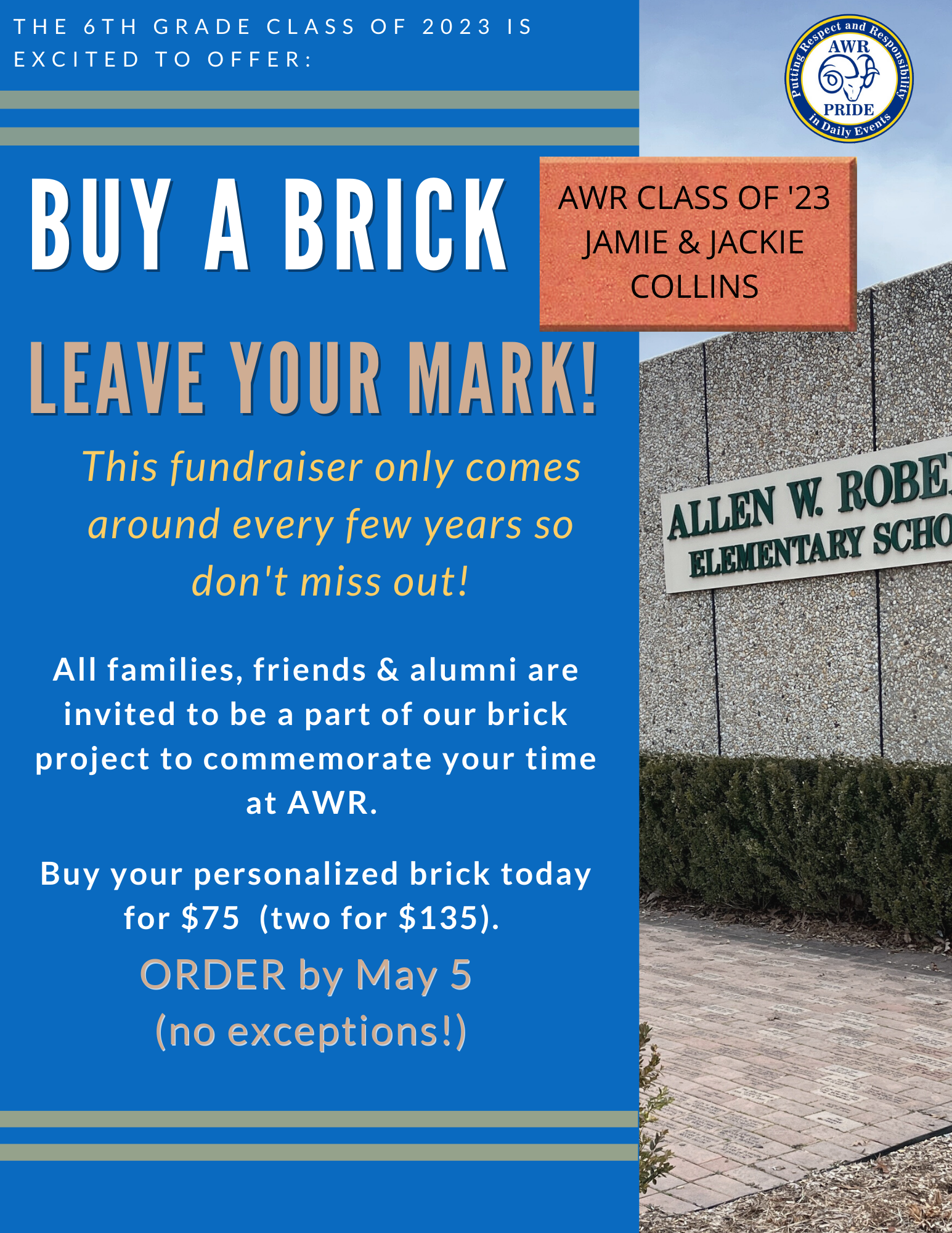 Campaign cover image for AWR Buy a Brick