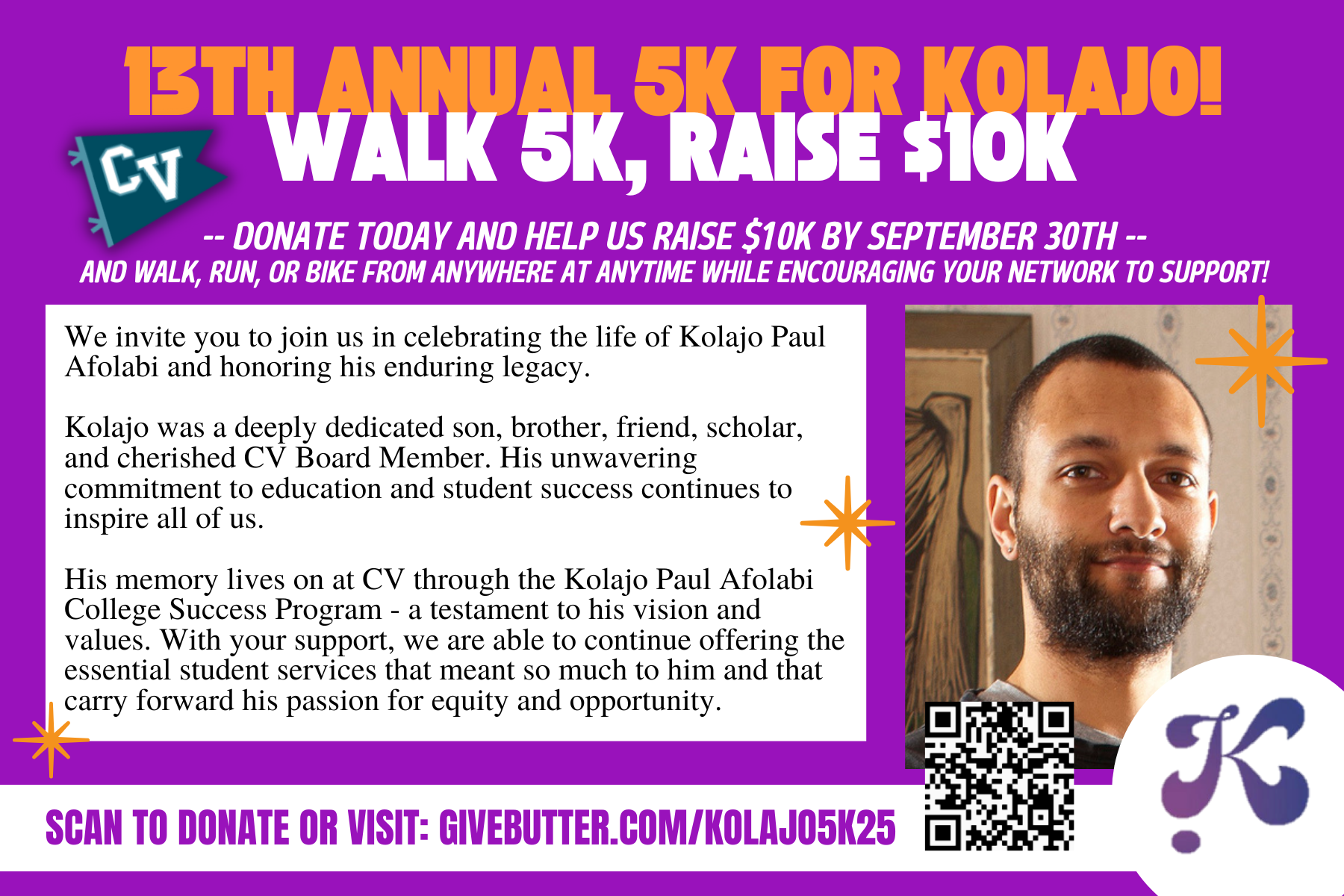 Campaign cover image for 13th Annual 5K for Kolajo