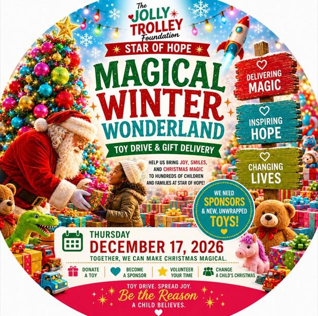 Campaign cover for 2026 Jolly Trolley Foundation Toy Drive