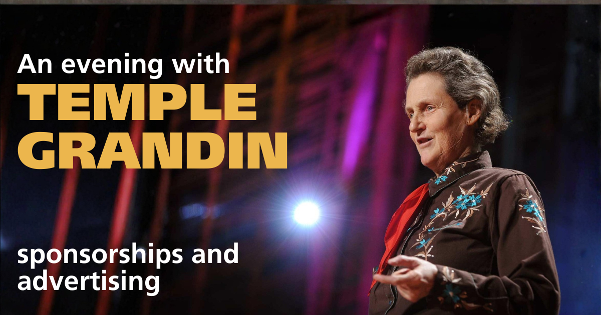 Campaign cover for An Evening With Temple Grandin Sponsorships & Advertisements