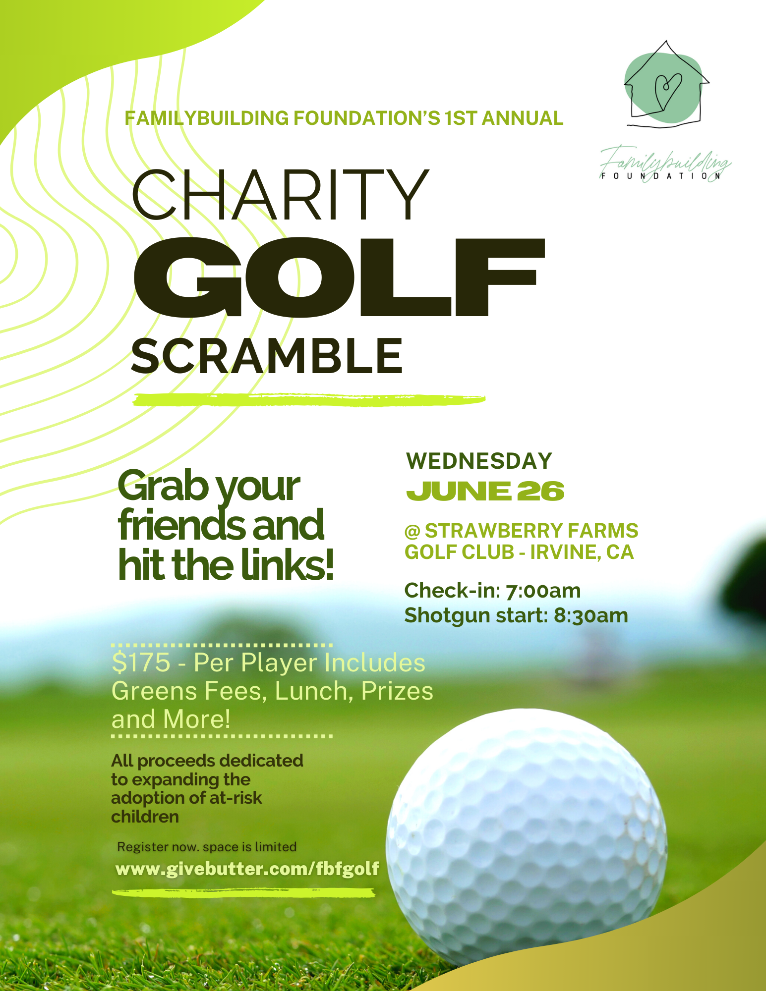Campaign cover image for Familybuilding Foundation Charity Golf Scramble