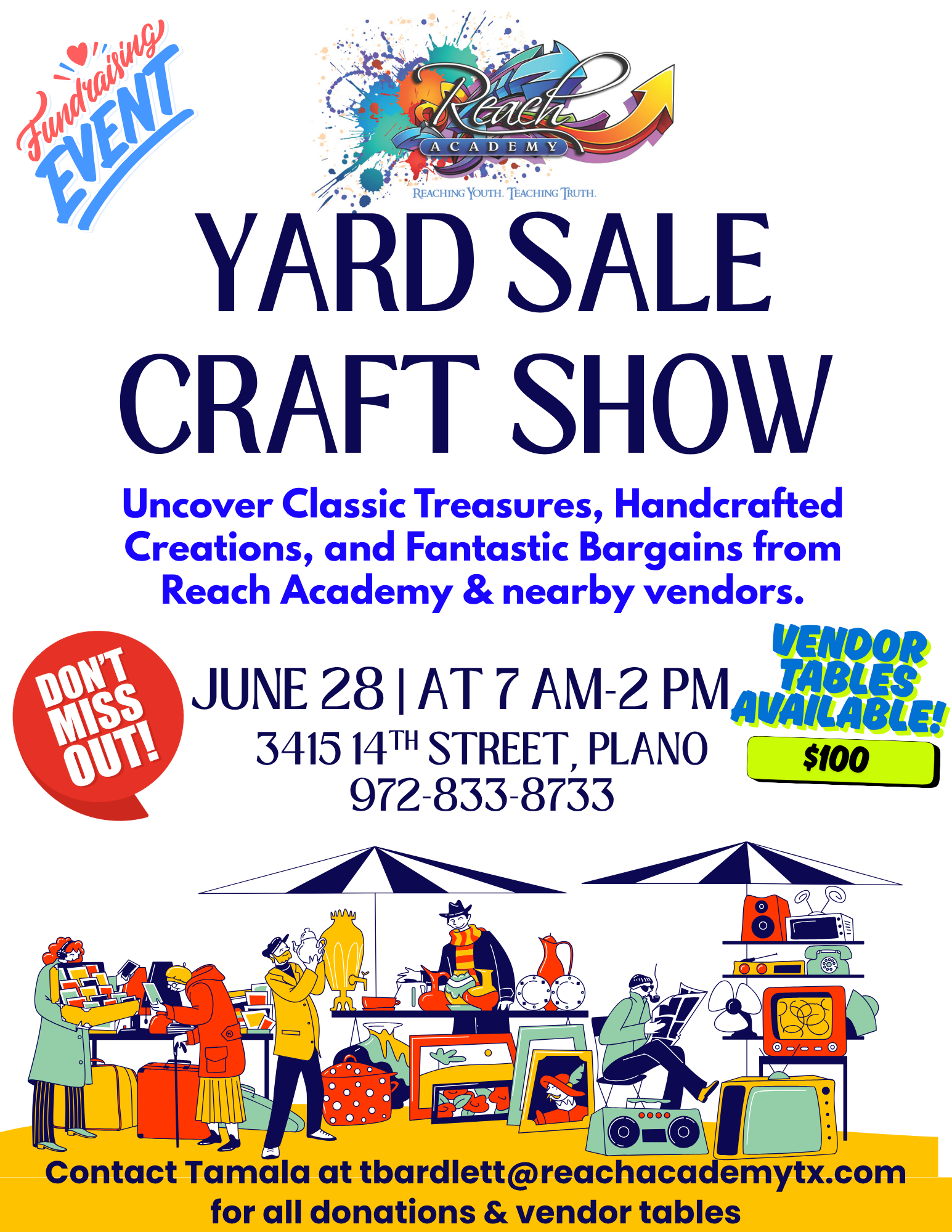 Campaign cover image for 2025 Reach Academy Yard Sale and Craft Show