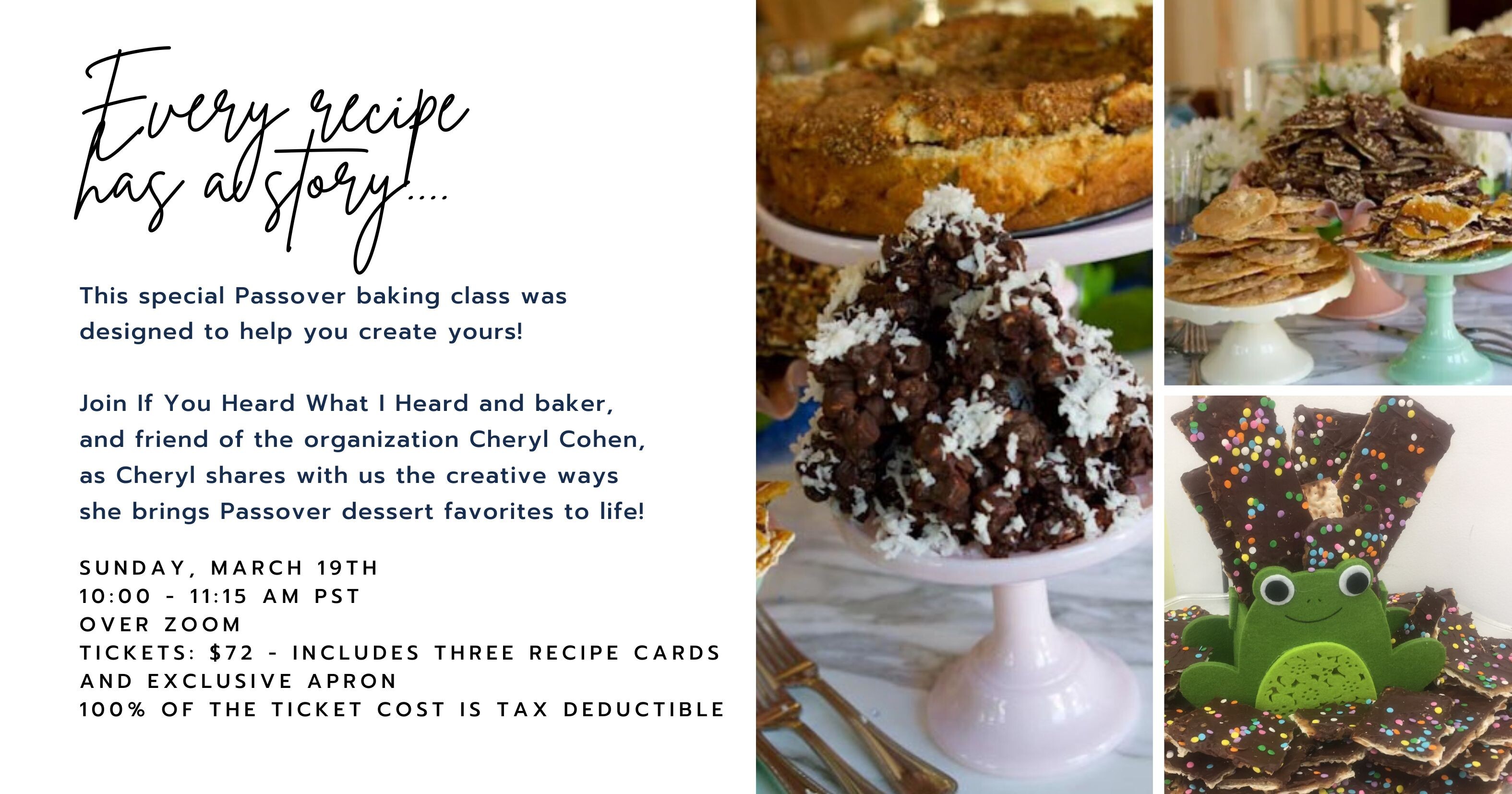 Campaign cover image for Passover Baking Class