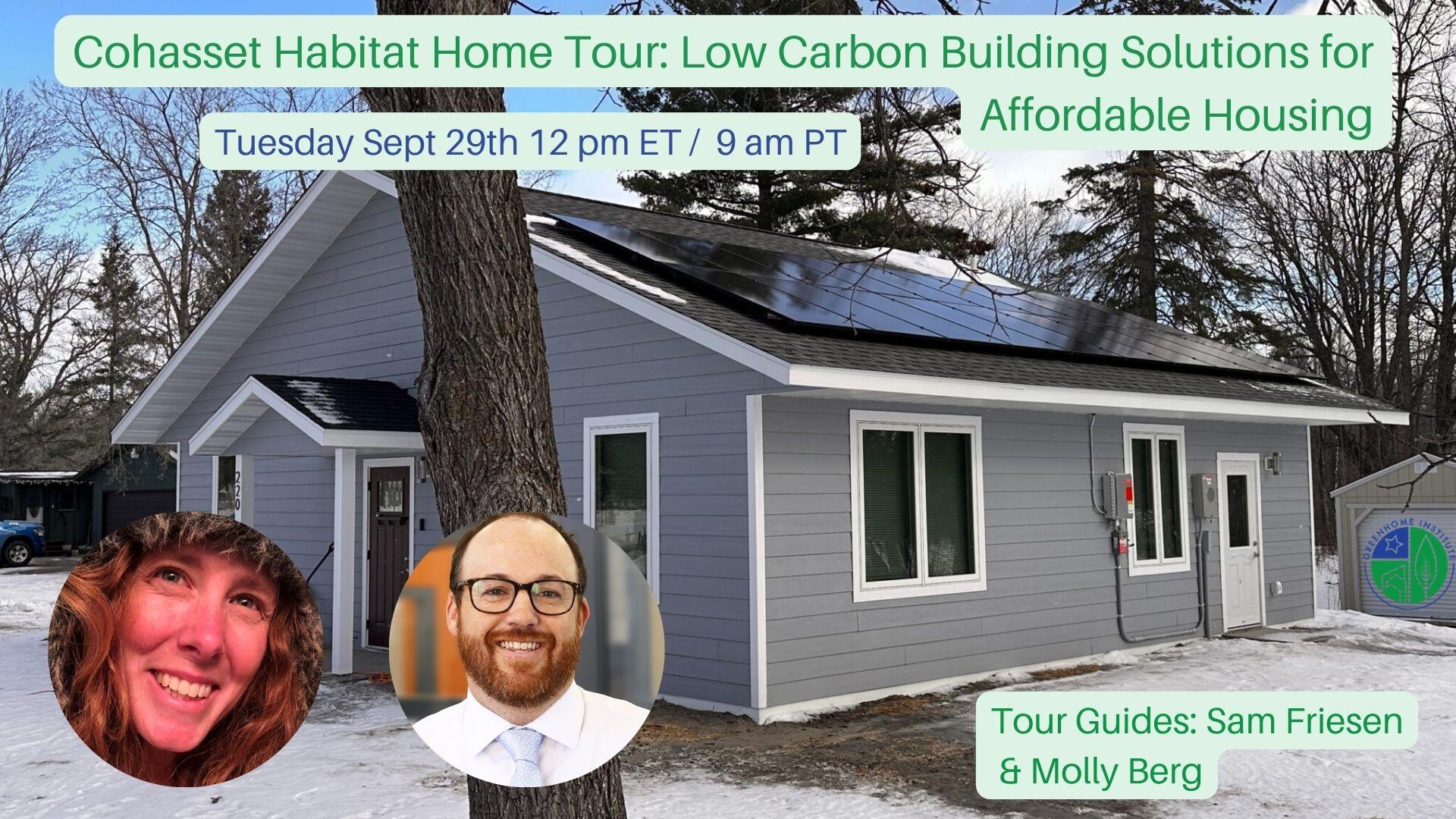 Campaign cover image for Cohasset Habitat Home Tour: Low Carbon Building Solutions for Affordable Housing