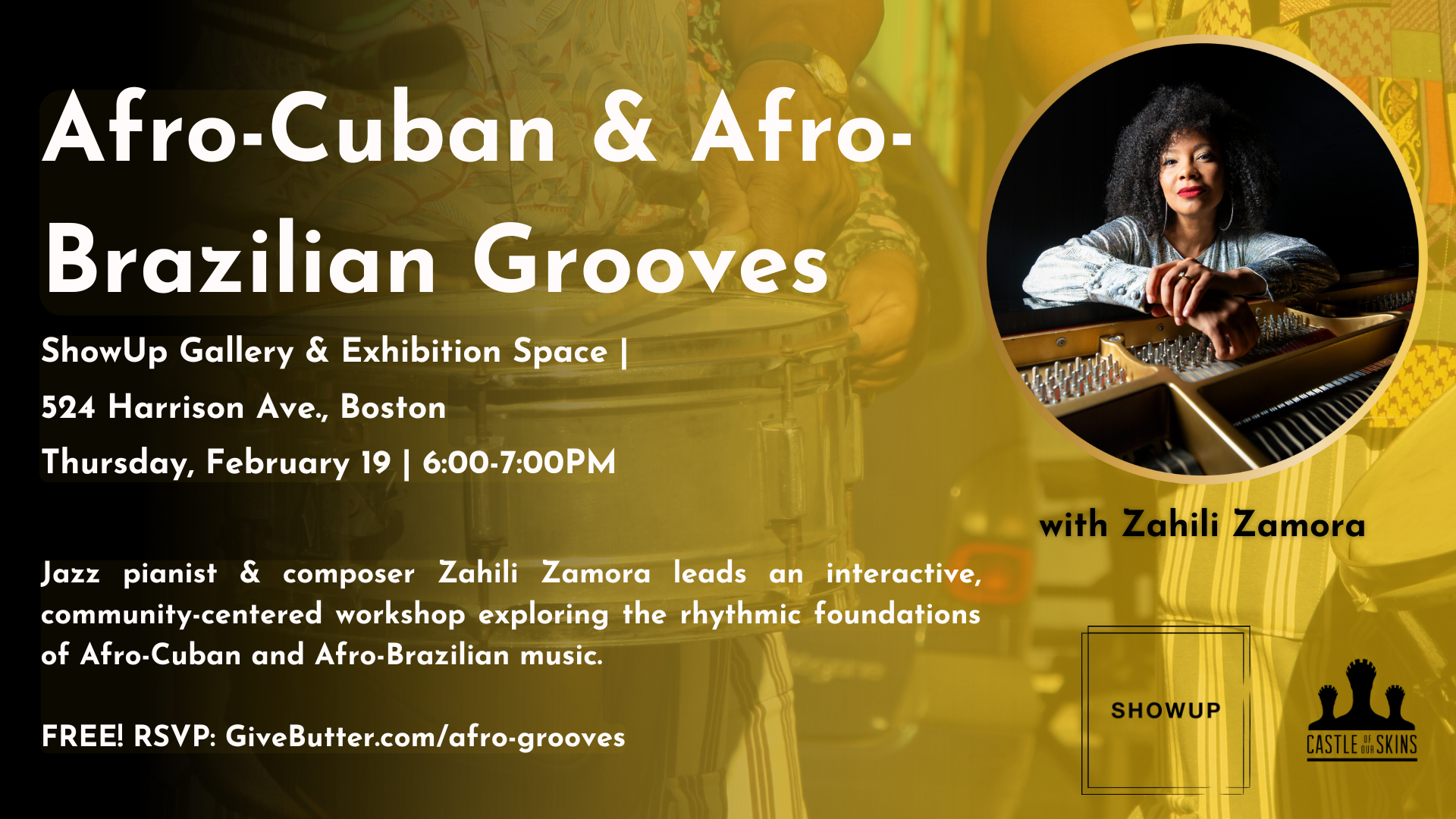 Campaign cover image for Afro-Cuban & Afro-Brazilian Grooves with Zahili Zamora