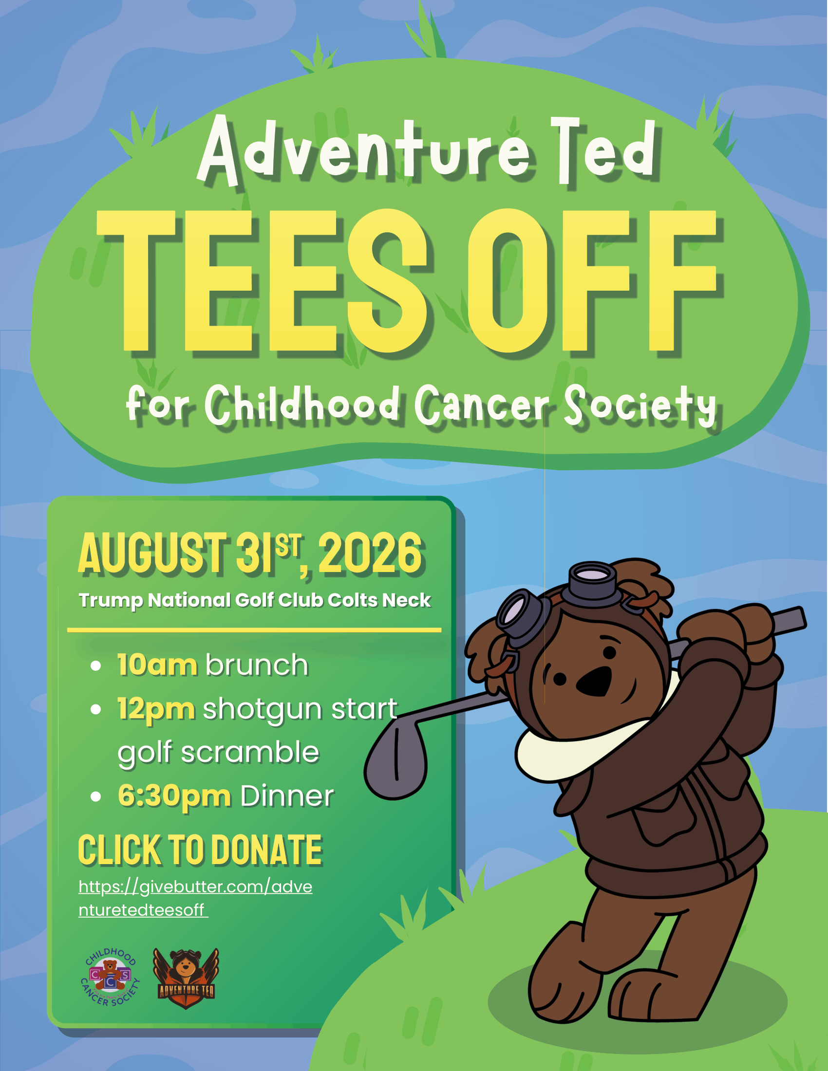 Campaign cover image for Adventure Ted Tees Off for Childhood Cancer Society