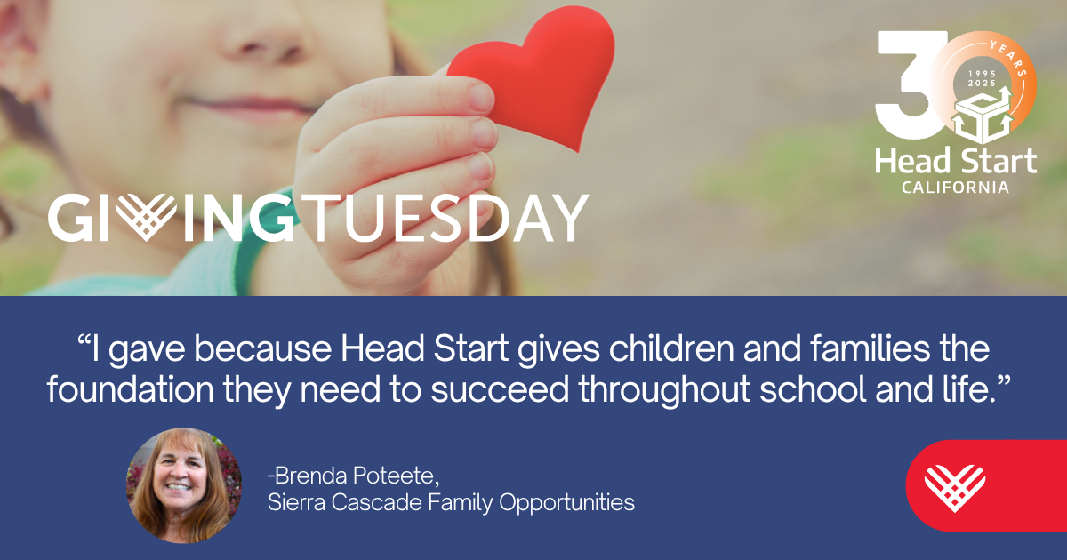 Campaign cover image for Giving Tuesday 2025 - Head Start California