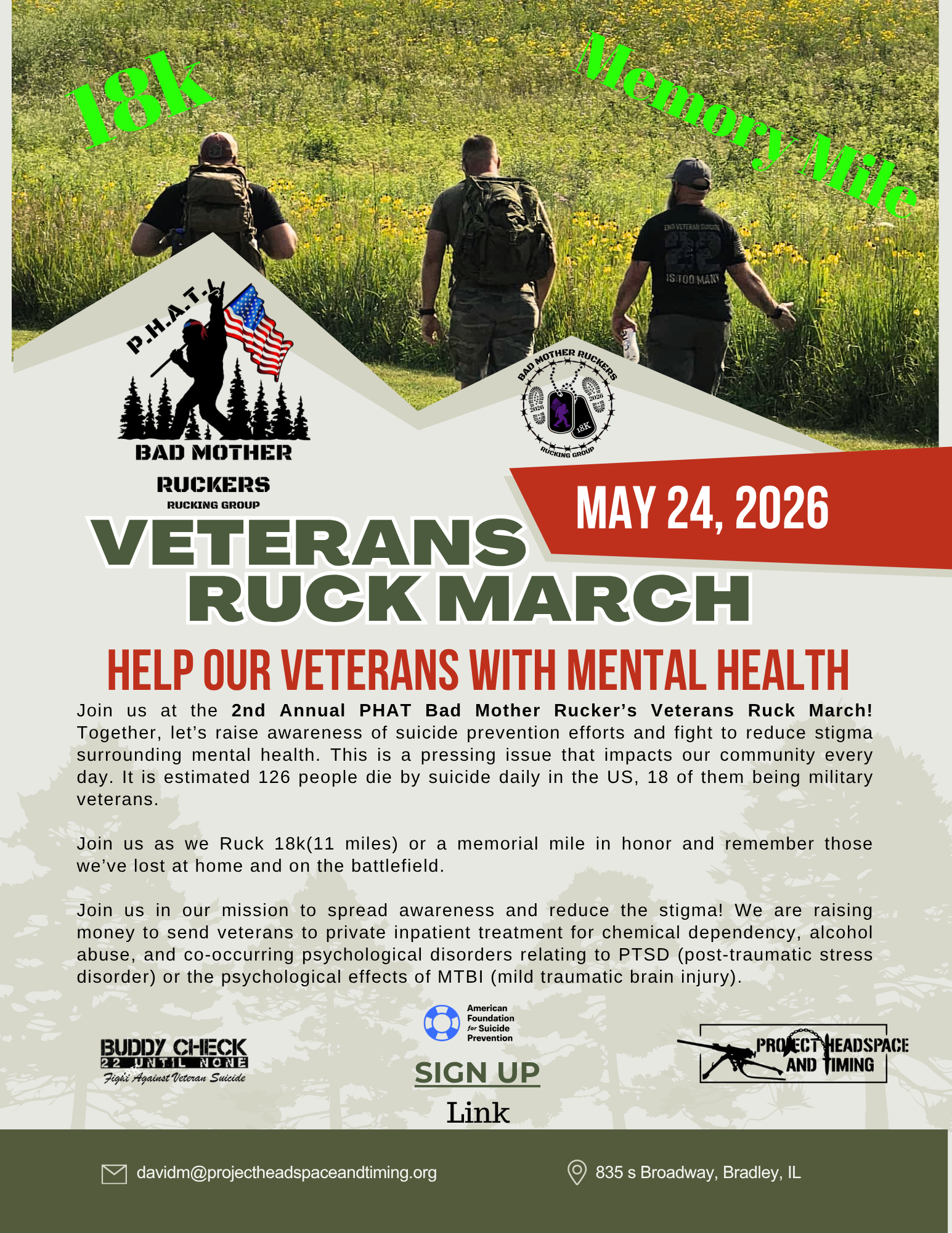 Flyer Ruck March Ribbon Annual Veteran's Ruck March