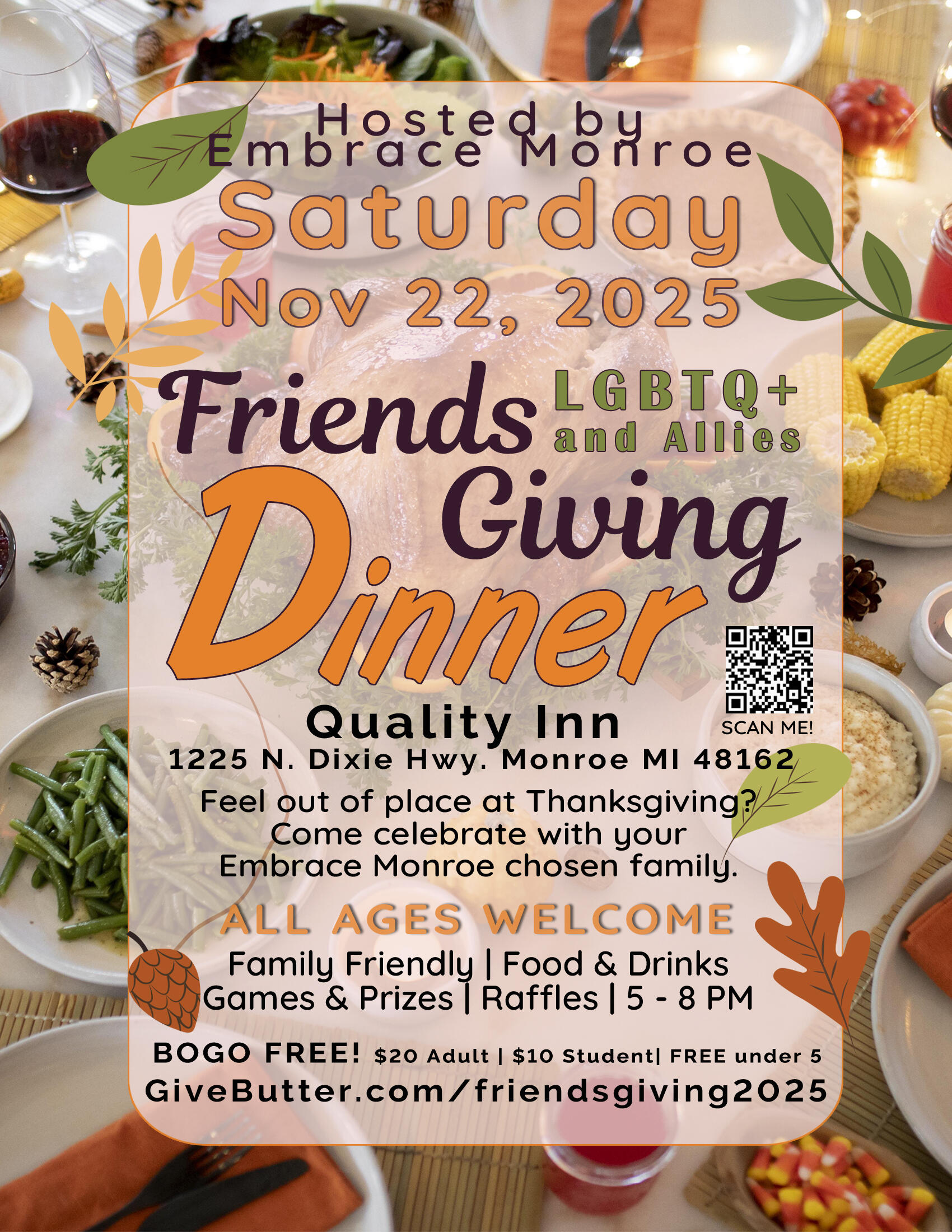 Campaign cover image for Friendsgiving 2025 for Embrace Monroe