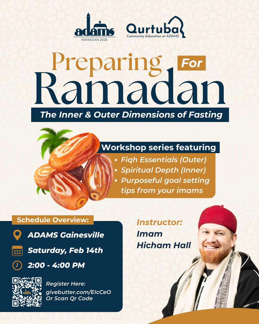 Campaign cover image for Preparing for Ramadan: The Inner & Outer Dimensions of Fasting (ADAMS Gainesville)