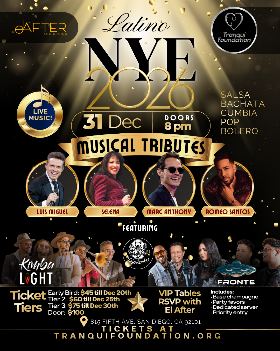 Campaign cover image for Latino NYE 2026 🎶 LIVE Music 8pm-2am