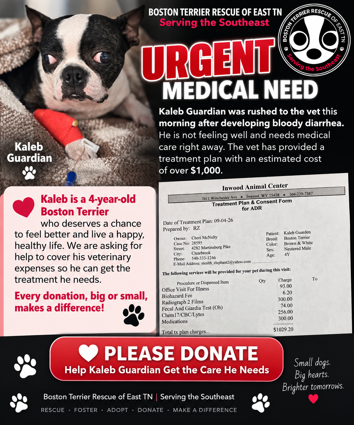Campaign cover for Kaleb Guardian's Emergency Vet Visit