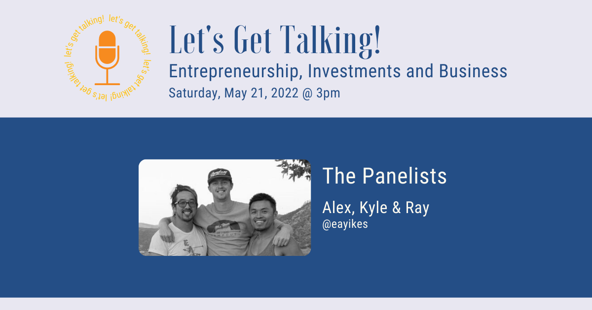 Campaign cover image for 22/05/21 Let's Get Talking! (s08.03) - Entrepreneurship, Investments and Business