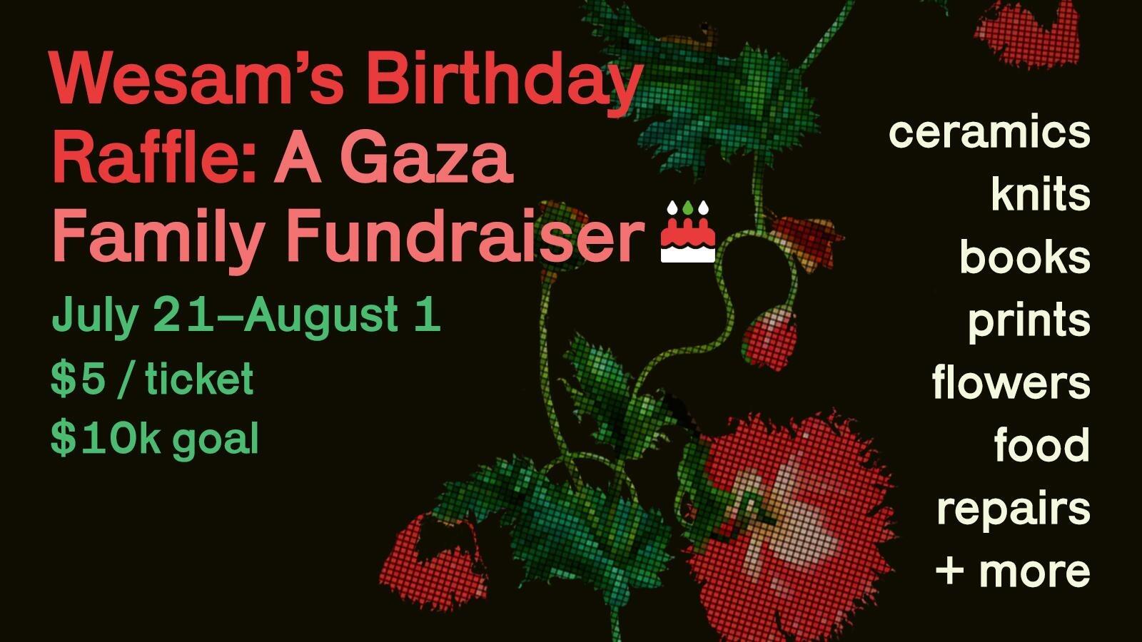 Campaign cover image for Wesam's Birthday Raffle: A Gaza Family Fundraiser
