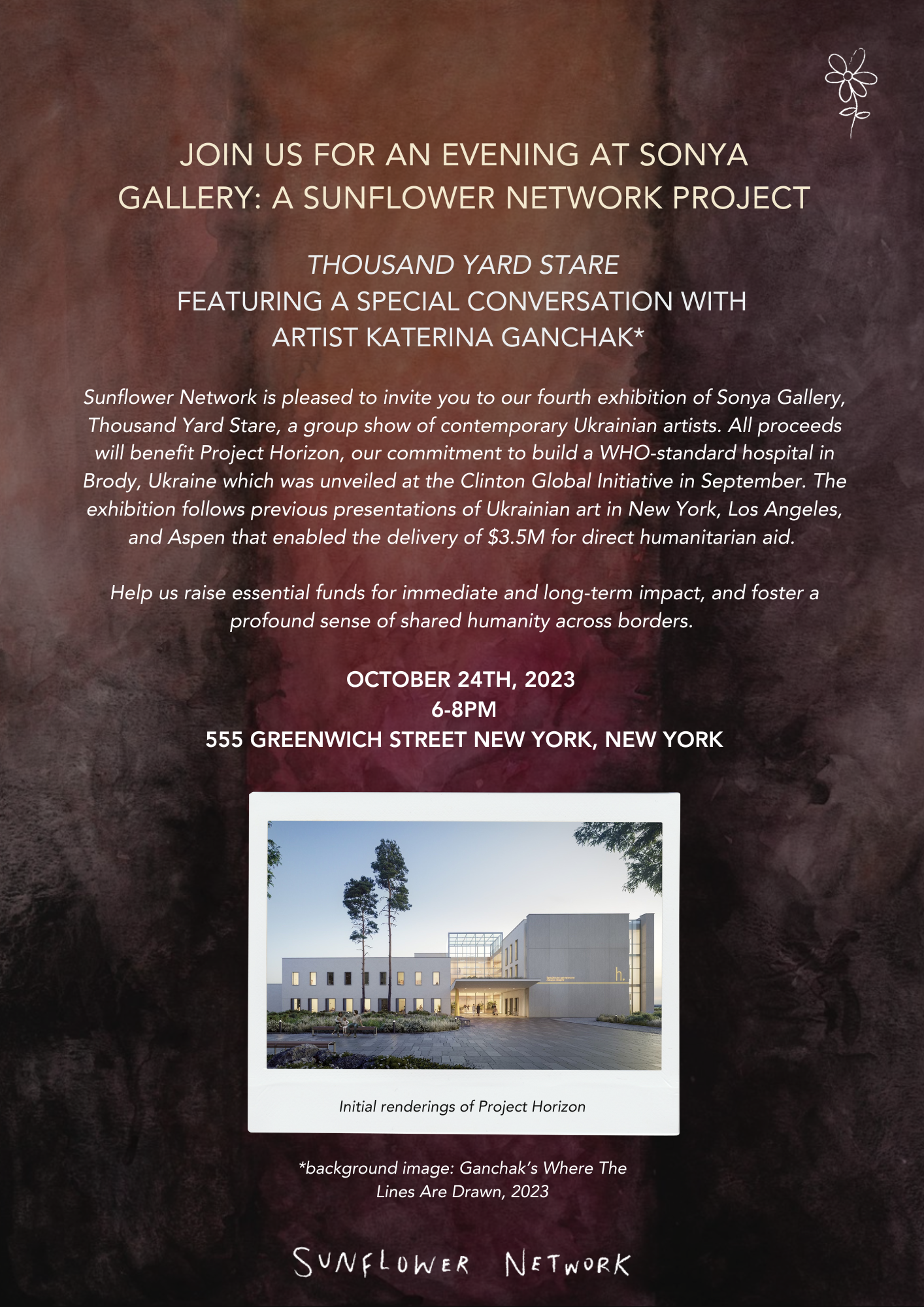 Campaign cover image for Evening at Sonya Gallery: A Sunflower Network Project