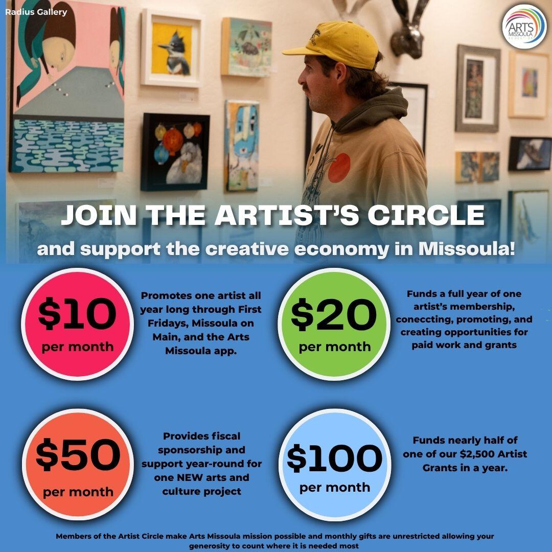 Campaign cover for Join Arts Missoula's Artist's Circle