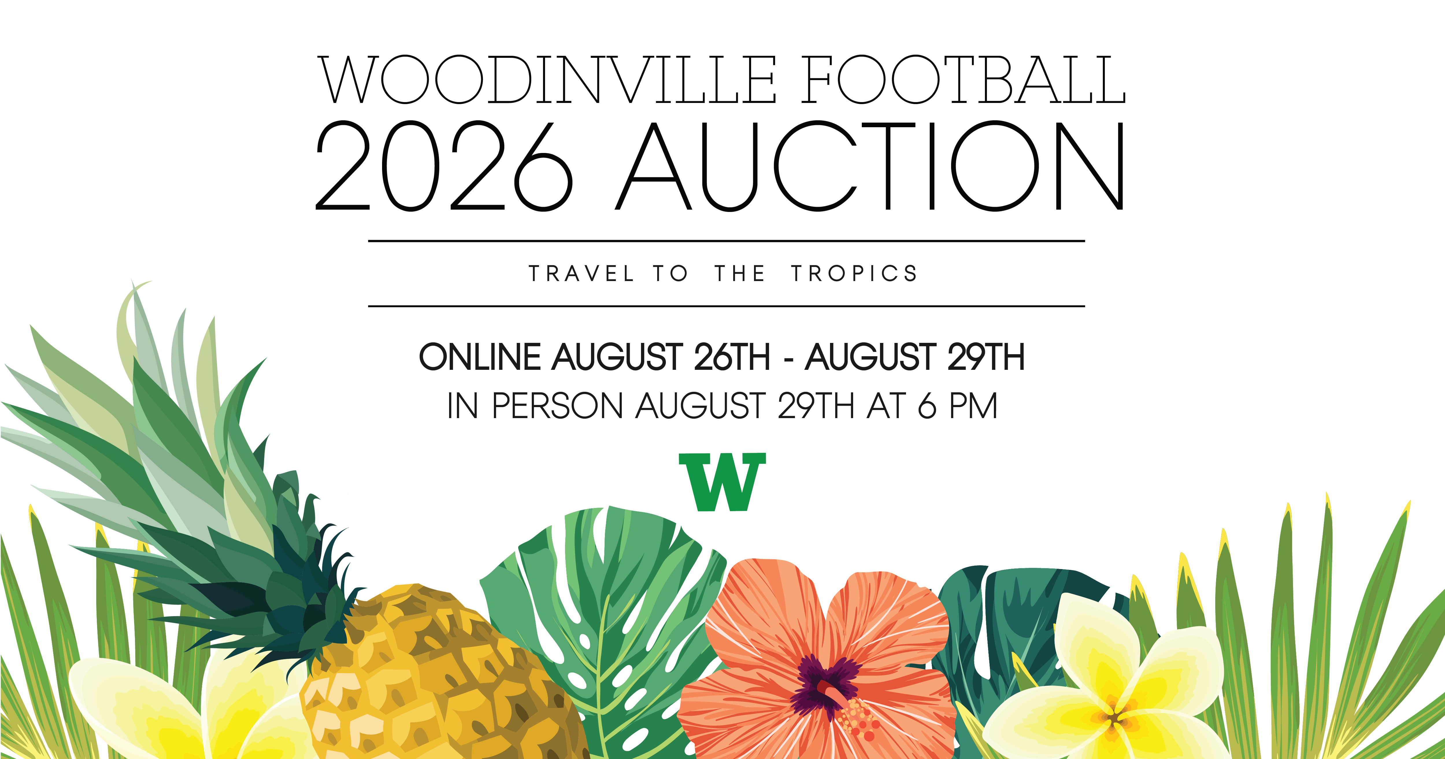 Campaign cover image for Travel to the Tropics - 2026 Woodinville Football Auction