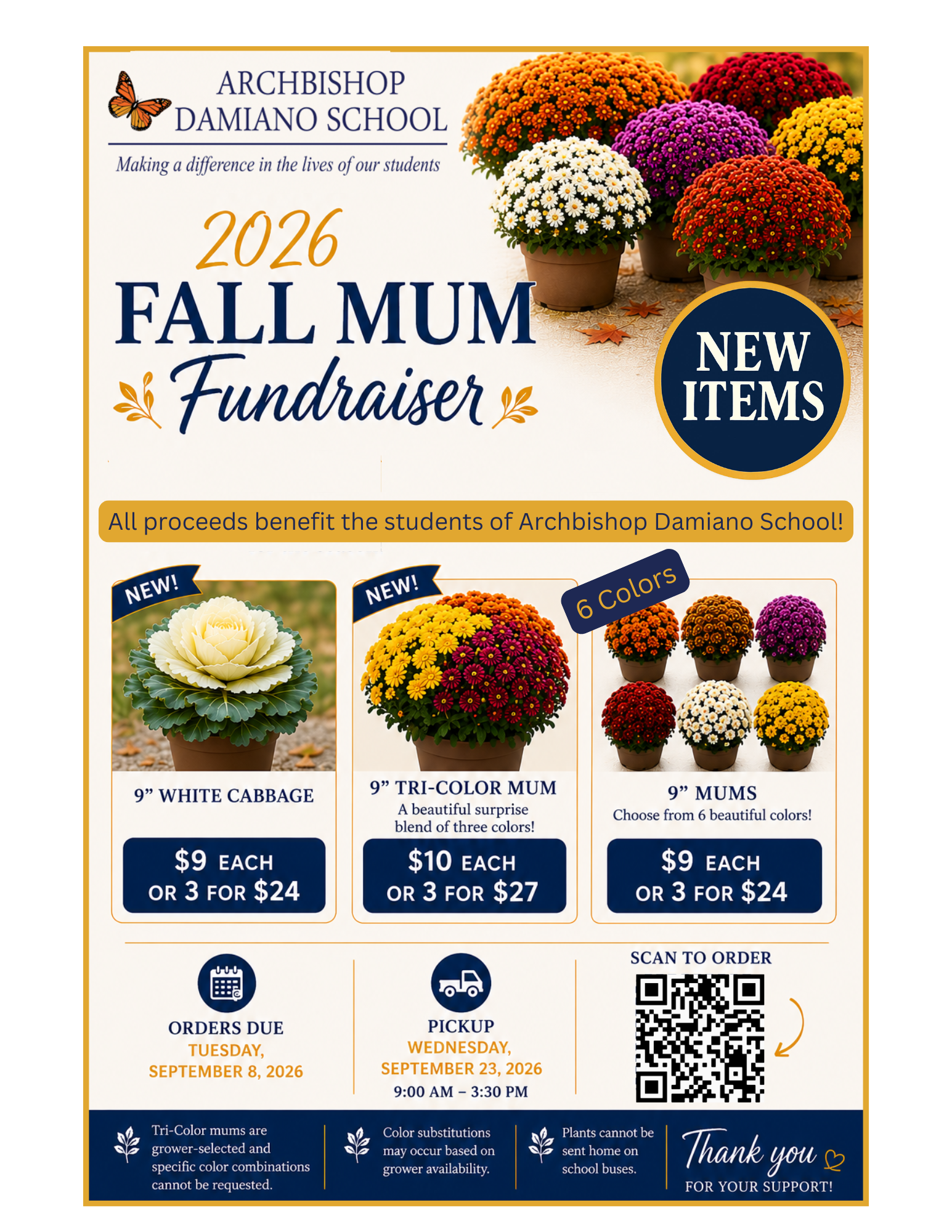 Campaign cover image for 2026 ADS Fall Mum Fundraiser